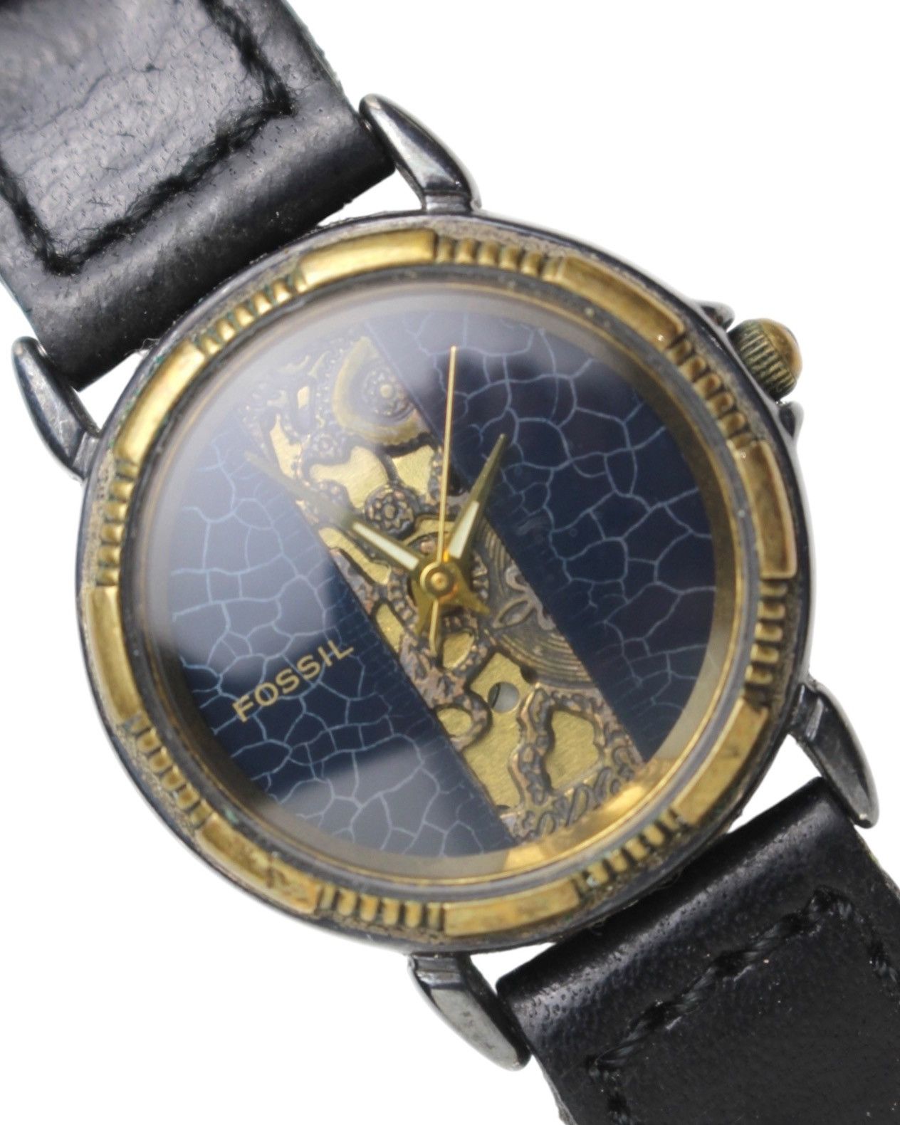 Vintage 2000S FOSSIL GEARLACE - SKELETONIZED MIDNIGHT QUARTZ WATCH Size ONE SIZE - 3 Thumbnail