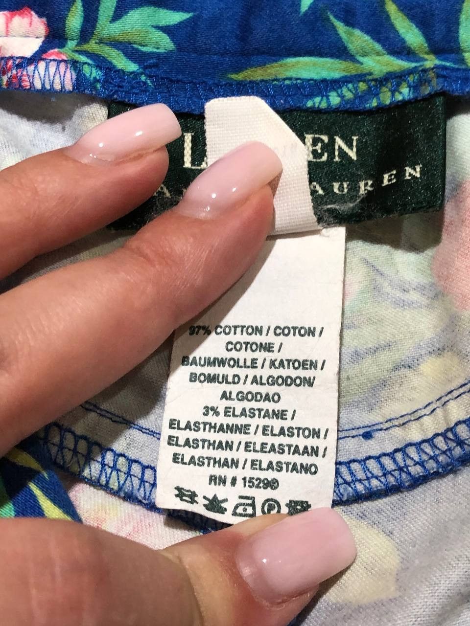 Polo Ralph Lauren Vintage blue Pants flowers Y2K Lauren Ralph Lauren Size 30" / US 8 / IT 44 - 3 Thumbnail