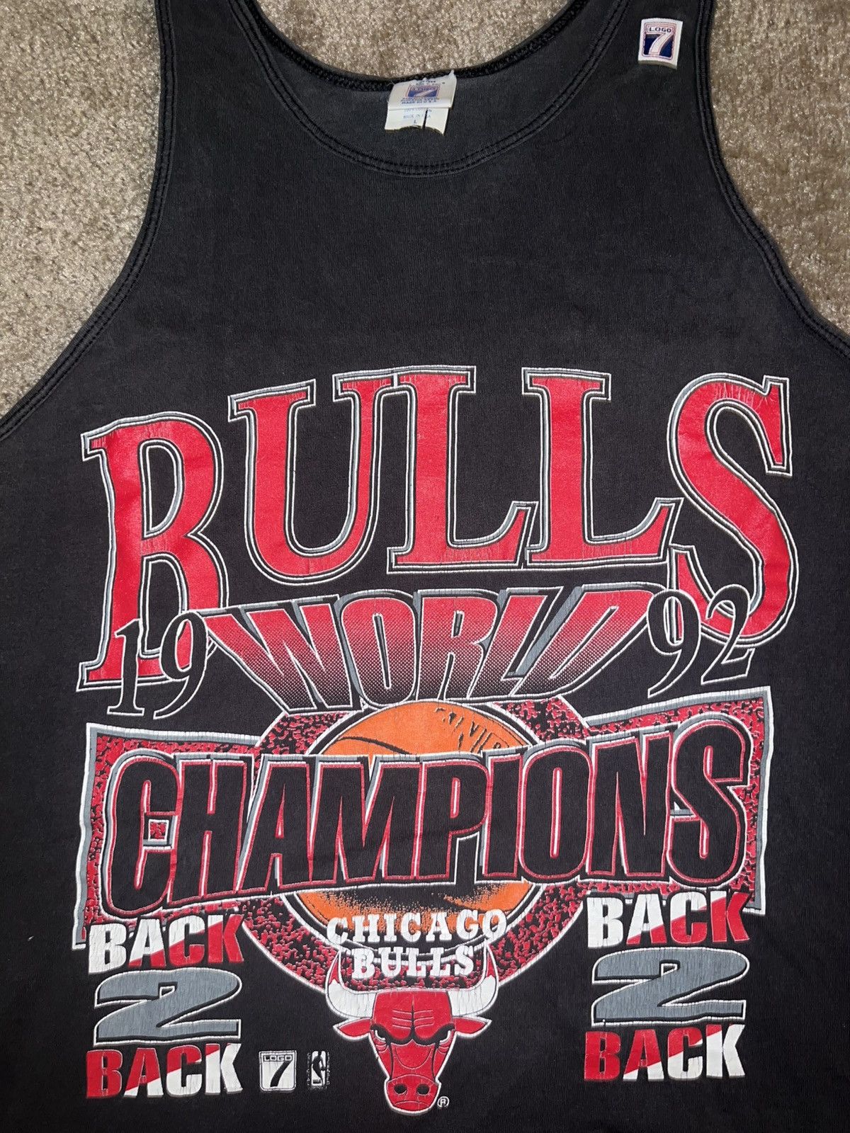 Logo 7 × Vintage Logo 7 Athletic Chicago Bulls Tank Top Shirt Vintage 91 92 Size US L / EU 52-54 / 3 - 2 Thumbnail