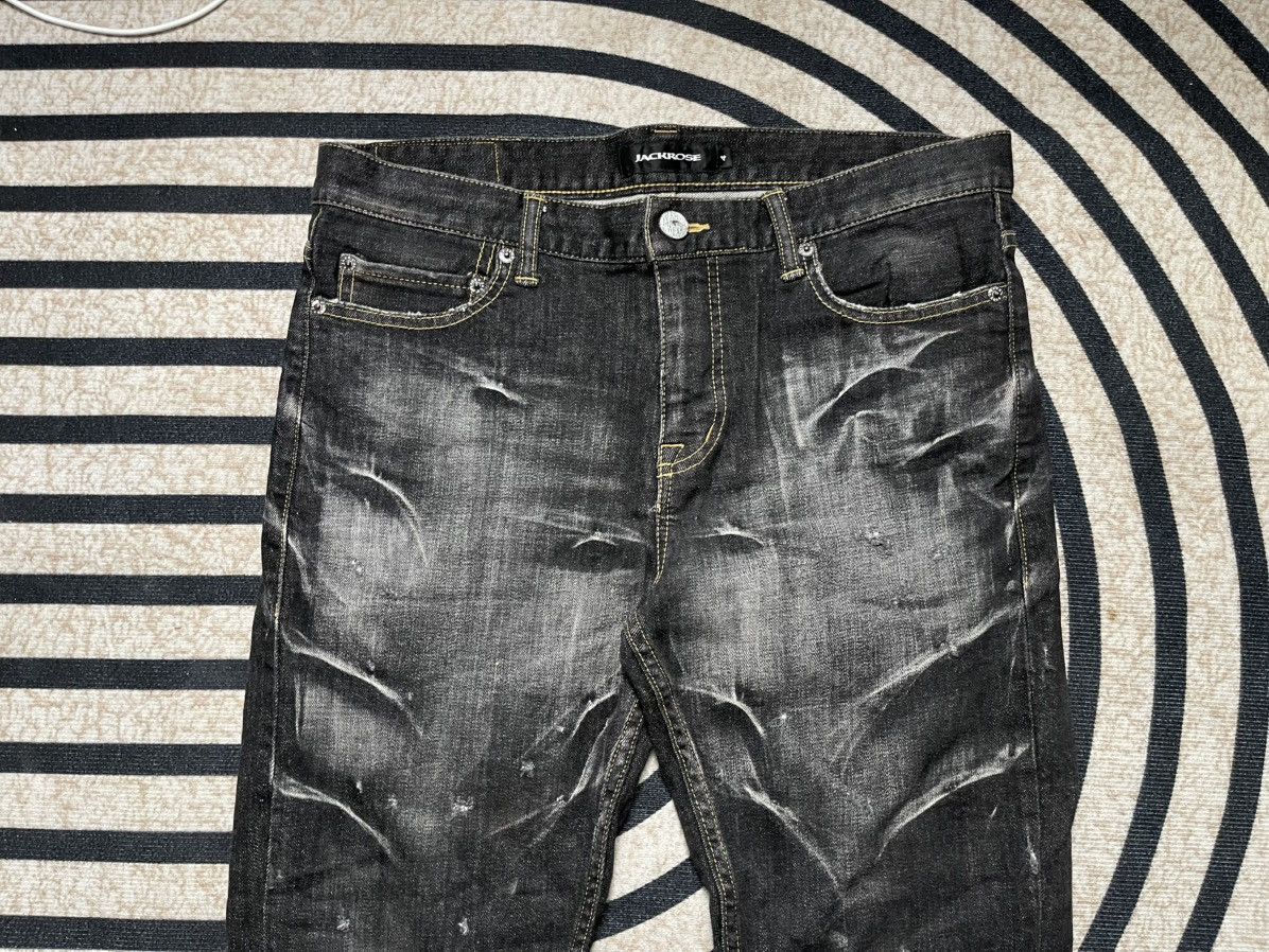 JACKROSE 2000s JACKROSE DISTRESSED DENIM JEANS RARE DESIGN Size US 32 / EU 48 - 6 Thumbnail