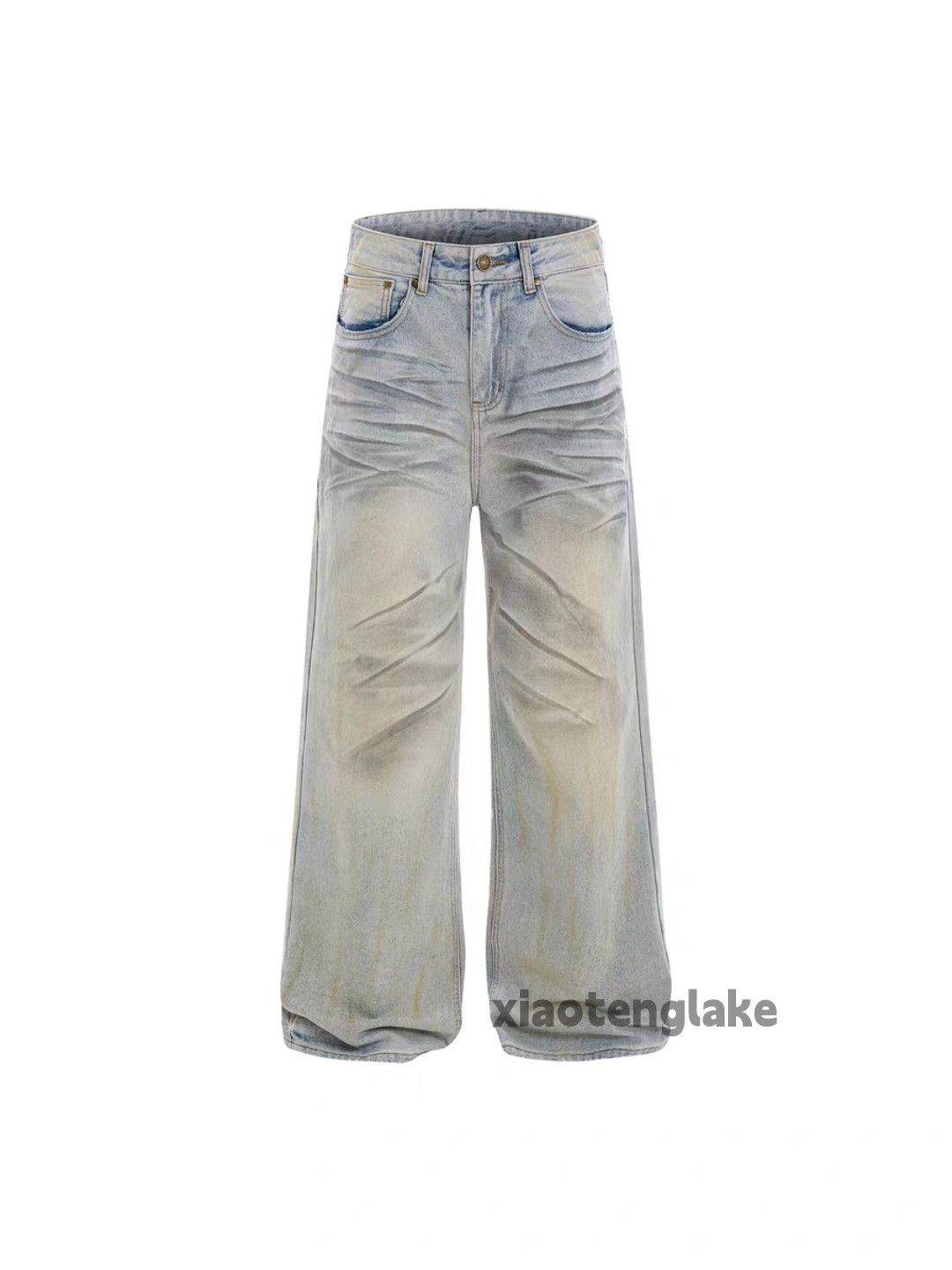 Jean xtl vintage washed faded punk grunge Stain paint jeans Size US 32 / EU 48 - 4 Thumbnail