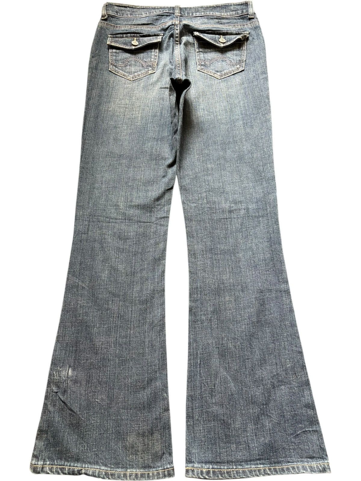 Diesel Vintage Japanese Brand Blue Wash Distress Flare Jeans Size 29" - 2 Thumbnail