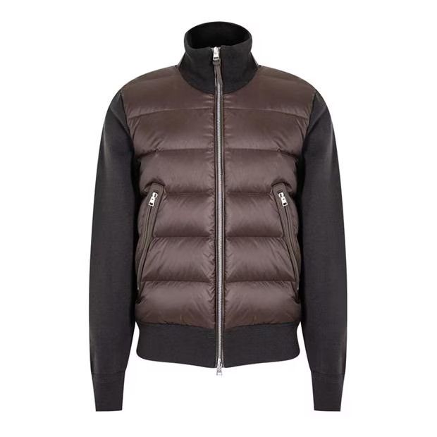 Tom Ford o1g2r1mq0724 Down Front Zip Up Jackets in Chocolate Brown Size US M / EU 48-50 / 2 - 1 Thumbnail