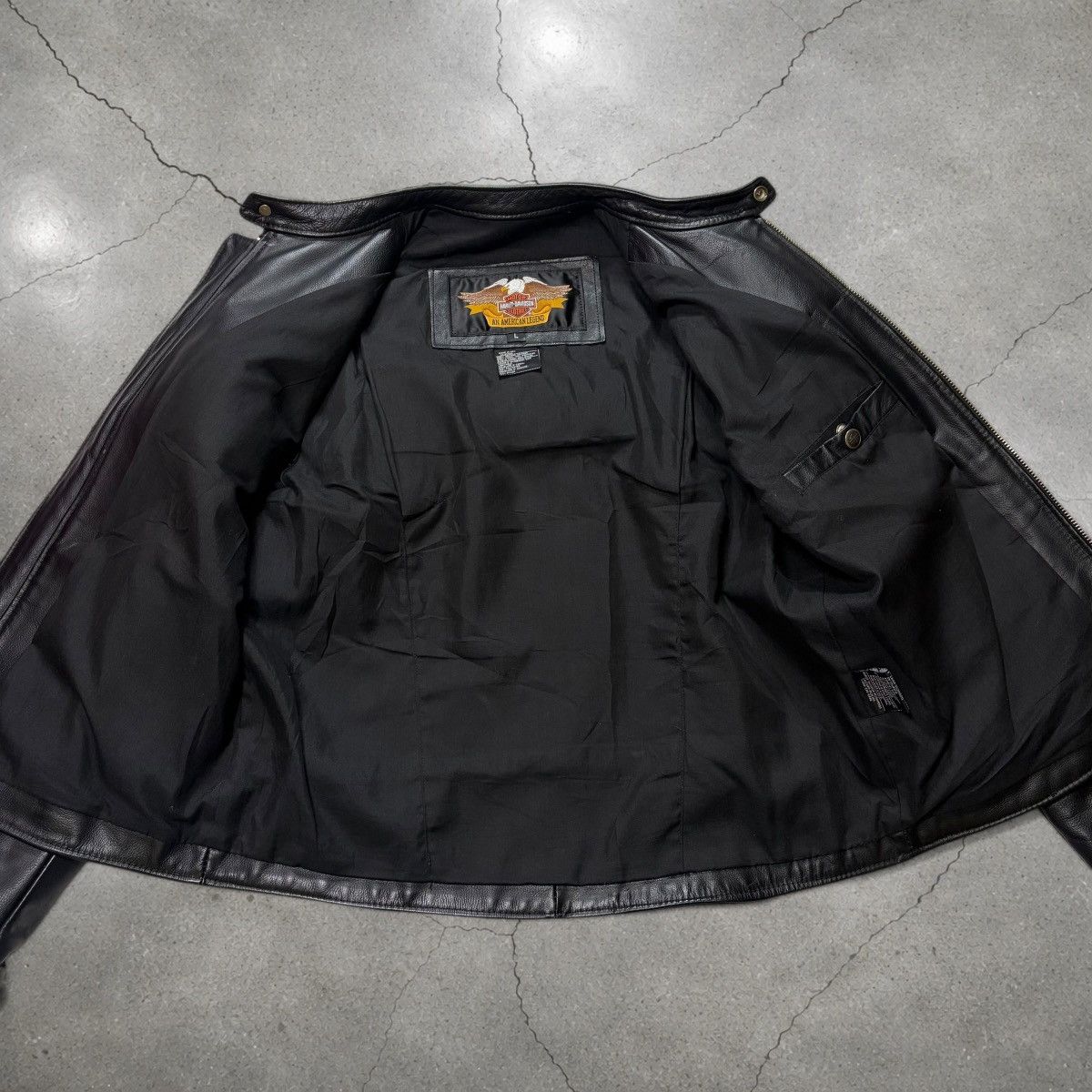 Harley Davidson VTG Harley Davidson USA Made Leather Jacket Cafe Racer Large Size US L / EU 52-54 / 3 - 14 Thumbnail