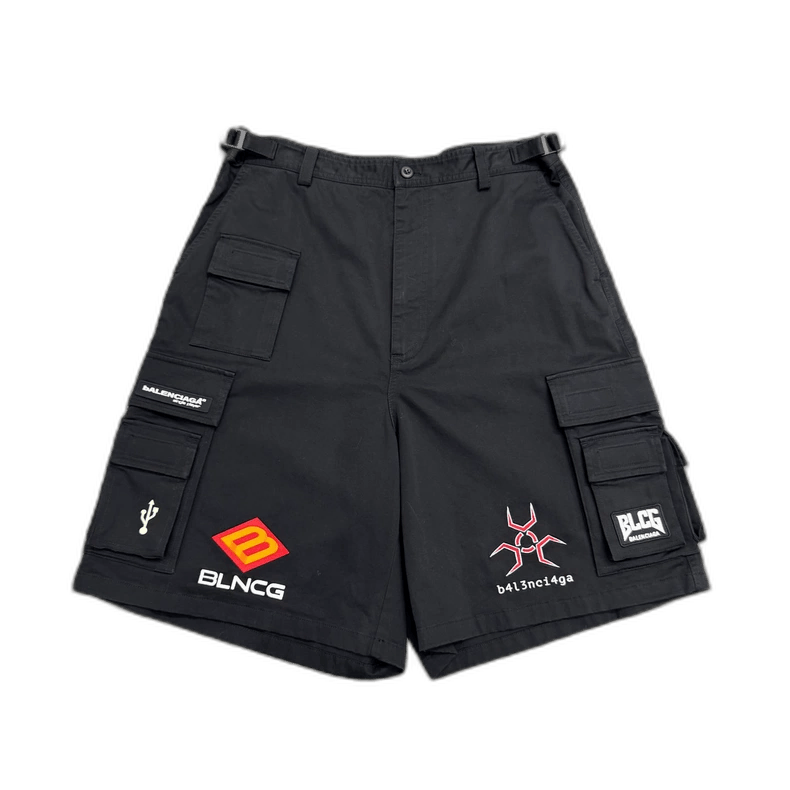 Balenciaga game badge cargo shorts