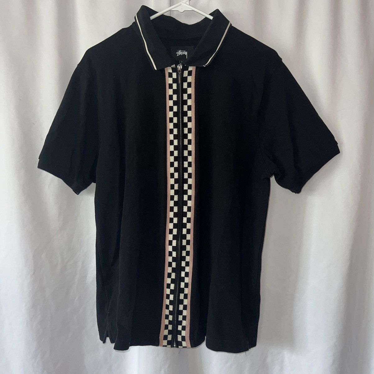 Stussy Black Zip Polo