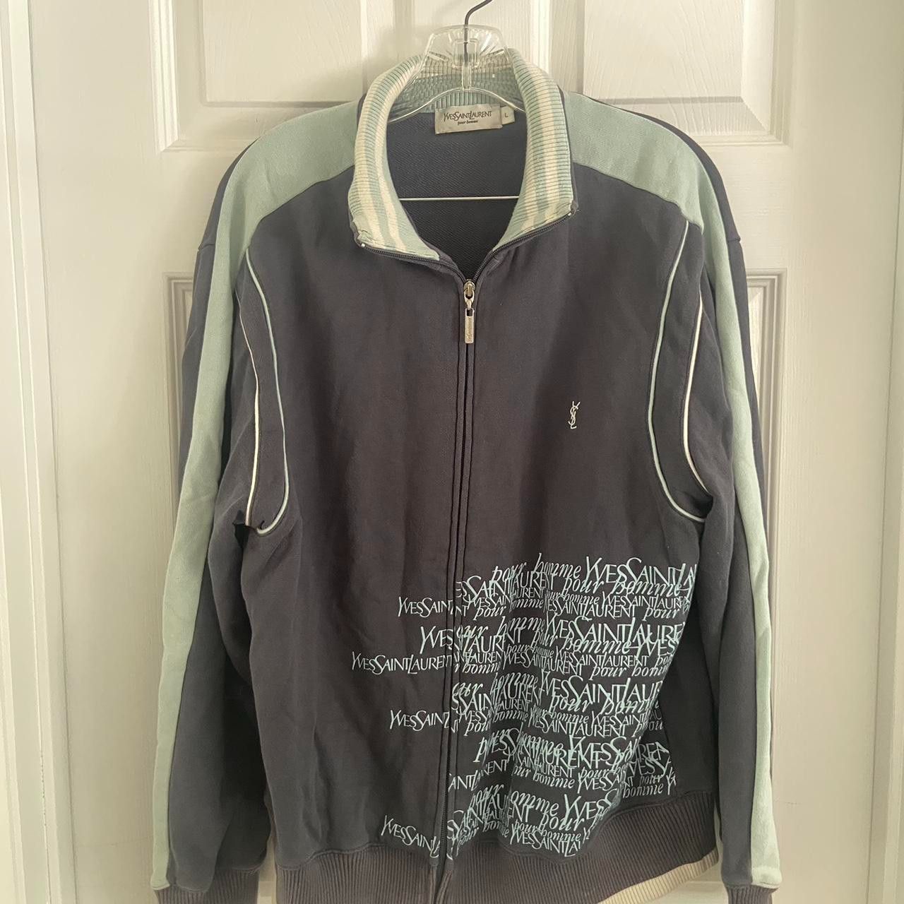 image of YVES Saint Laurent Vintage Y2K Zip-Up in Blue, Men's (Size Large)