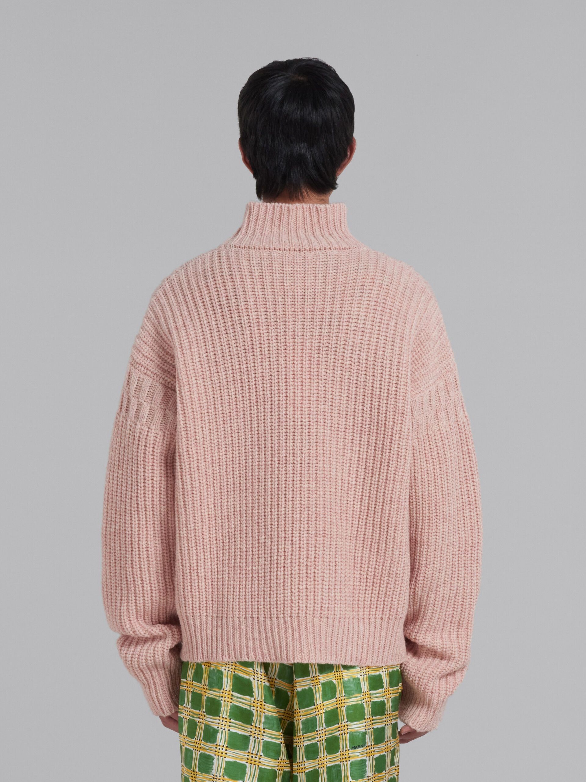 Marni o1w1db10824 Virgin Wool Sweater in Light Pink Size US L / EU 52-54 / 3 - 3 Thumbnail