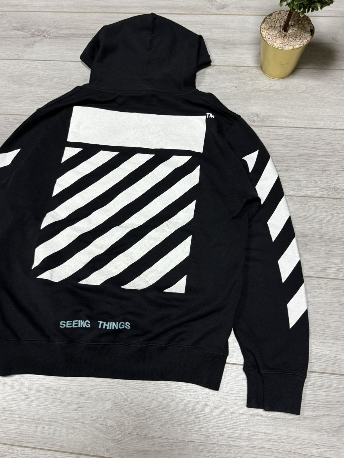 Off-White Off White Caravaggio hoodie oversize arrow tape seeing Size US L / EU 52-54 / 3 - 13 Thumbnail