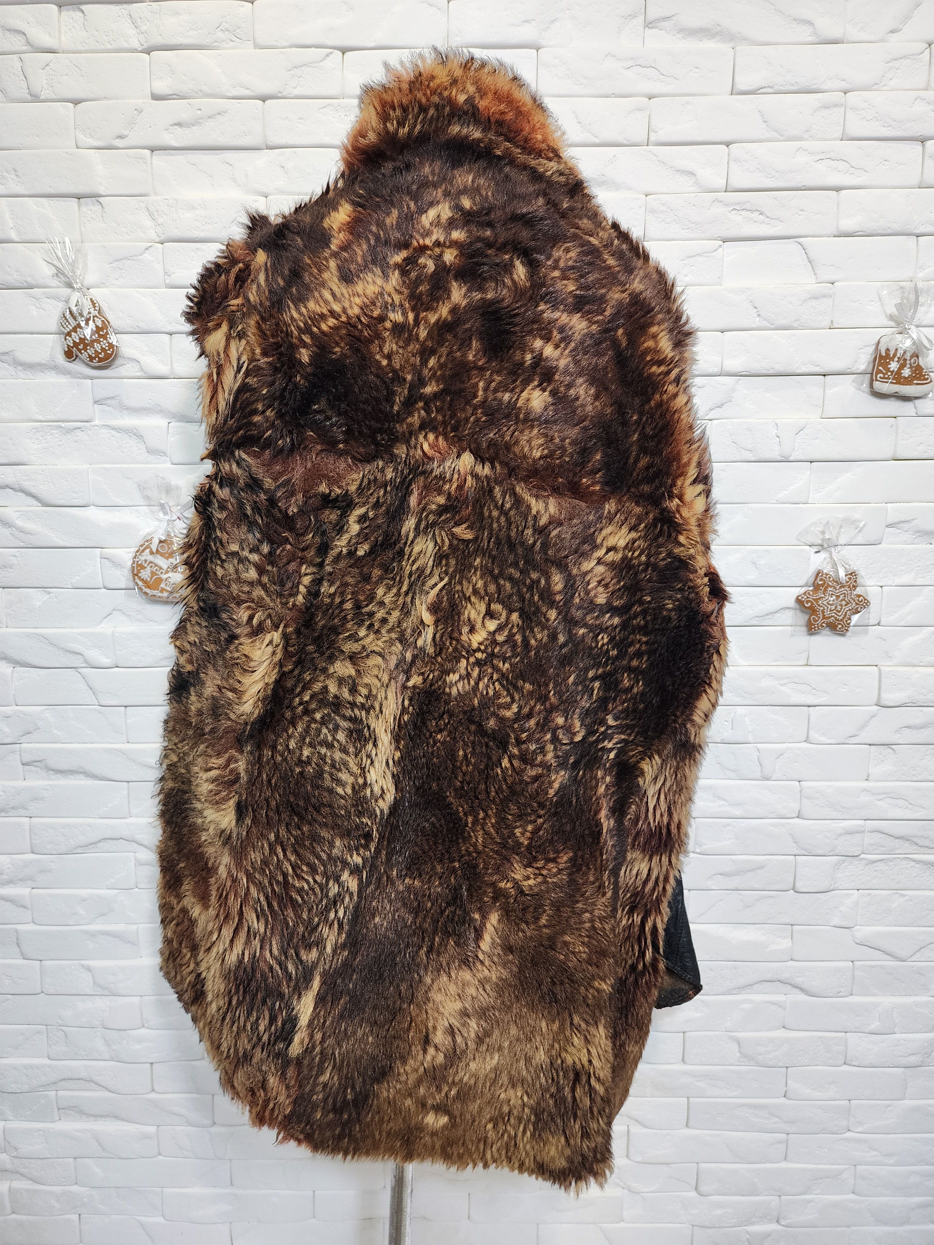 Furla Men's Black Sheepskin Coat: Button-Up Genuine Fur Size US L / EU 52-54 / 3 - 7 Thumbnail