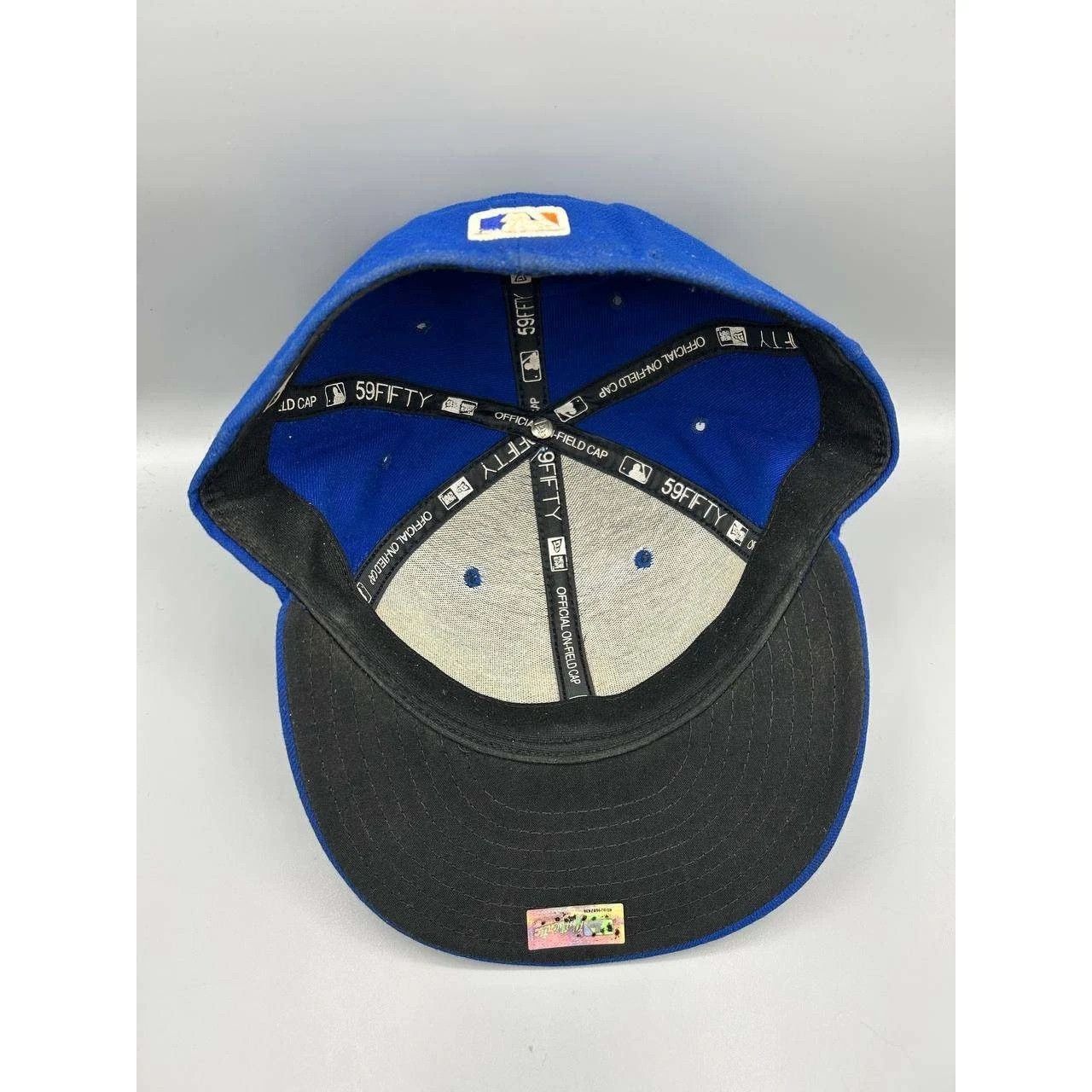 New Era New York Mets Hat Men 7 3/8 Blue Embroidered Fitted Cap Size ONE SIZE - 2 Thumbnail