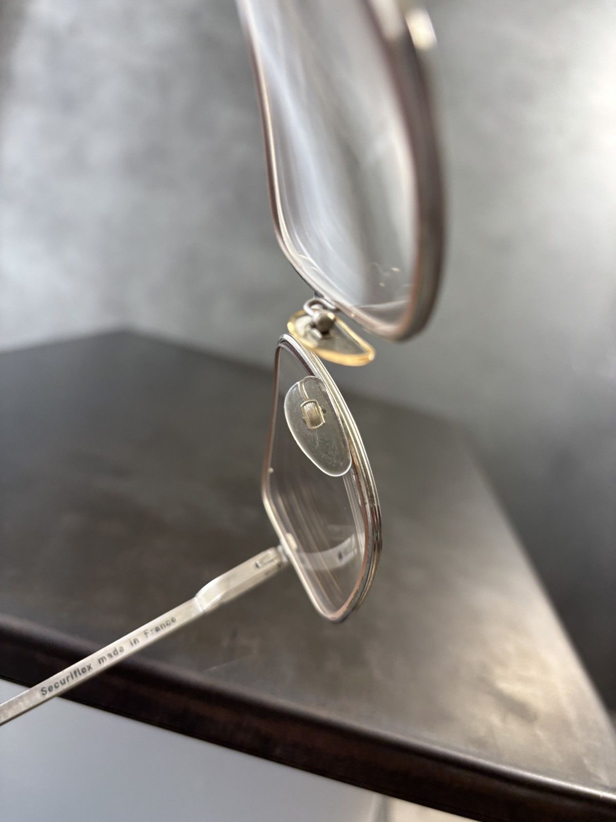 Vintage 1980s Eyeglasses Made in France 70s Vintage Frames Metal 80s Size ONE SIZE - 13 Thumbnail
