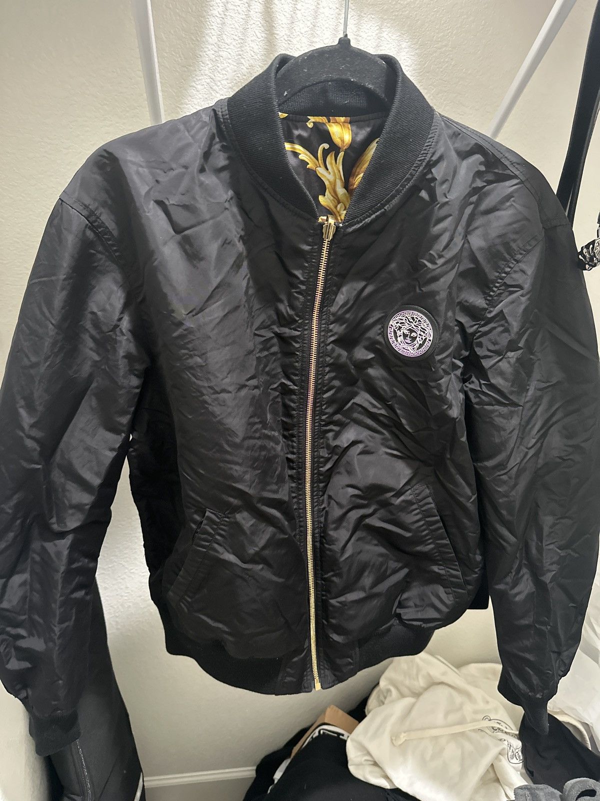 Versace Versace Black Baroque Reversible Bomber Size US M / EU 48-50 / 2 - 3 Thumbnail