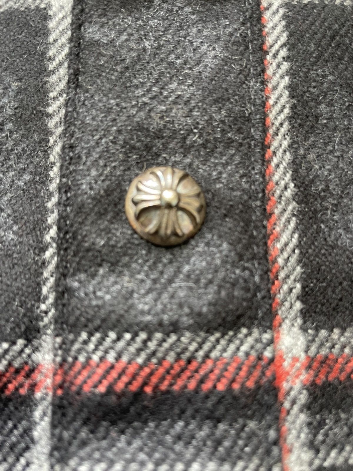 Chrome Hearts Chrome Hearts Gas Station Plaid Cashmere Cross Patch Shirt Size US S / EU 44-46 / 1 - 7 Thumbnail