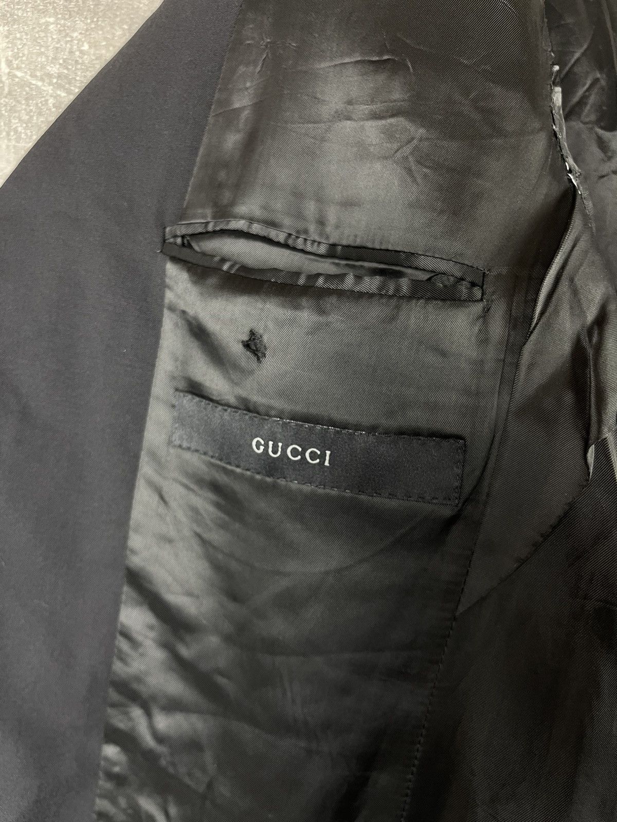 Gucci Gucci Wool Black Luxury 3 Button Blazer Tom Ford Era Size 46R - 13 Thumbnail