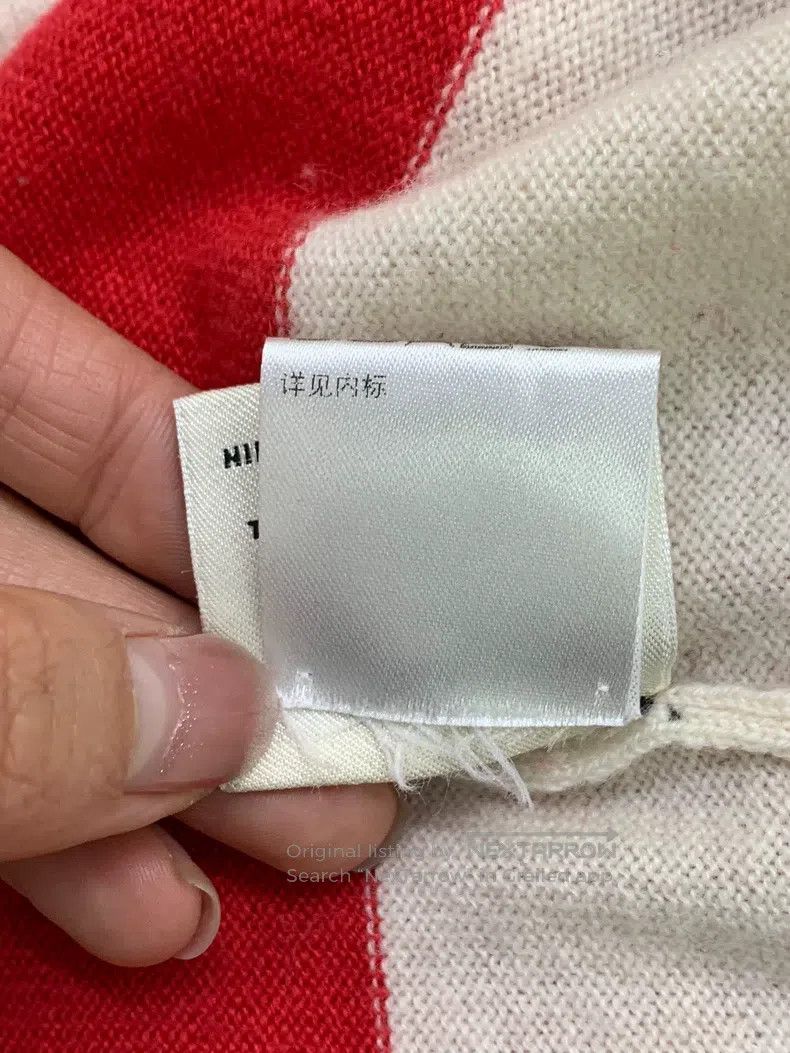 Hermes Hermes Red and white color block cashmere top Size XXS / US 00 / IT 34 - 7 Thumbnail