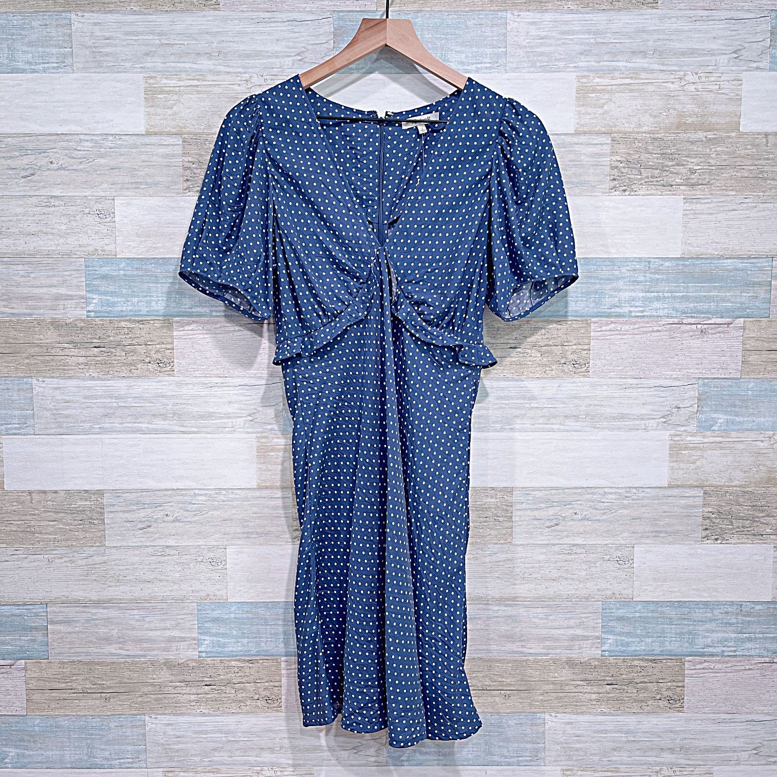Madewell MADEWELL Puff-Sleeve Ruffle Mini Dress Polka Dot Womens 2 Size XS / US 0-2 / IT 36-38 - 2 Thumbnail