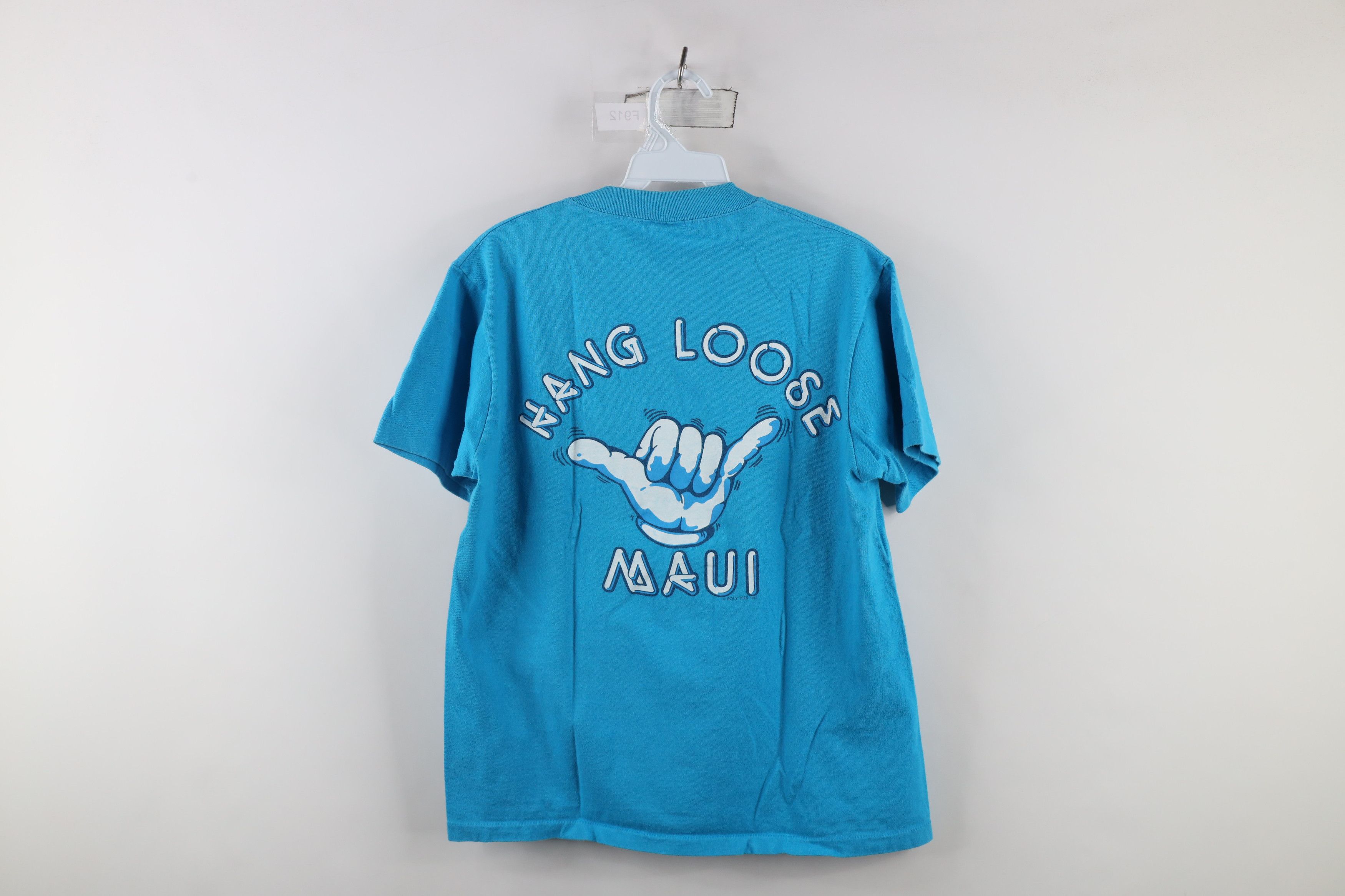 Vintage Vintage 80s Streetwear Hang Loose Maui Surfing T-Shirt USA Size US M / EU 48-50 / 2 - 9 Thumbnail