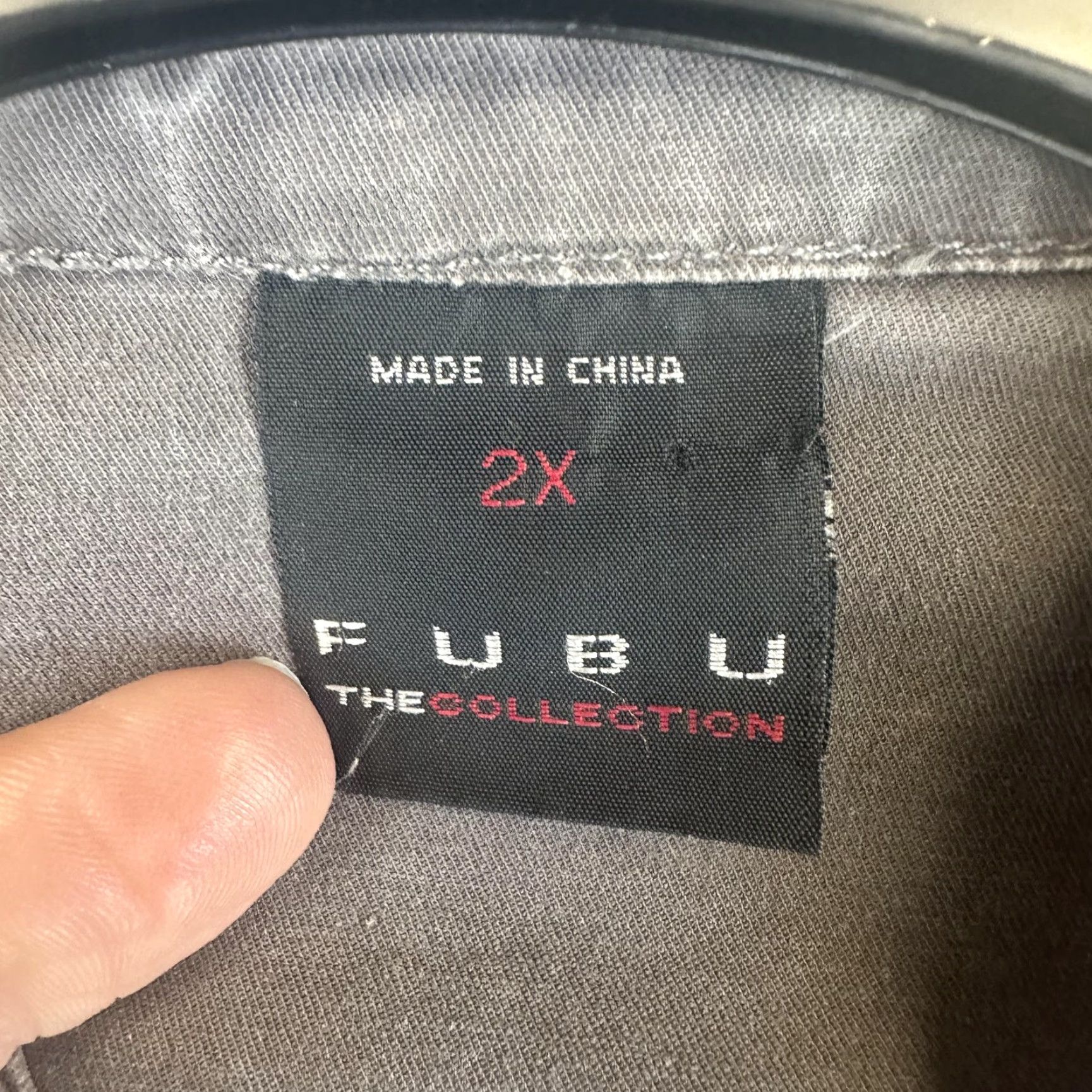 Fubu FUBU Jacket Womens 2XL Military Dark Shadow Embroidered Button Pockets Logo Casual Winter Spring Fall Gray Size XXL / US 16-18 / IT 52-54 - 6 Thumbnail
