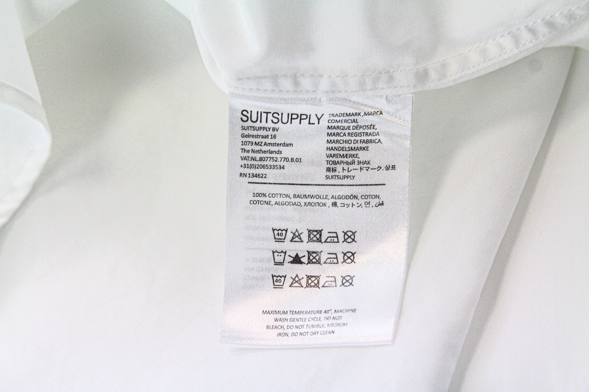 Suitsupply 37/14 1/2 Slim Cotton White Twill Shirt 73692 Size US S / EU 44-46 / 1 - 6 Thumbnail