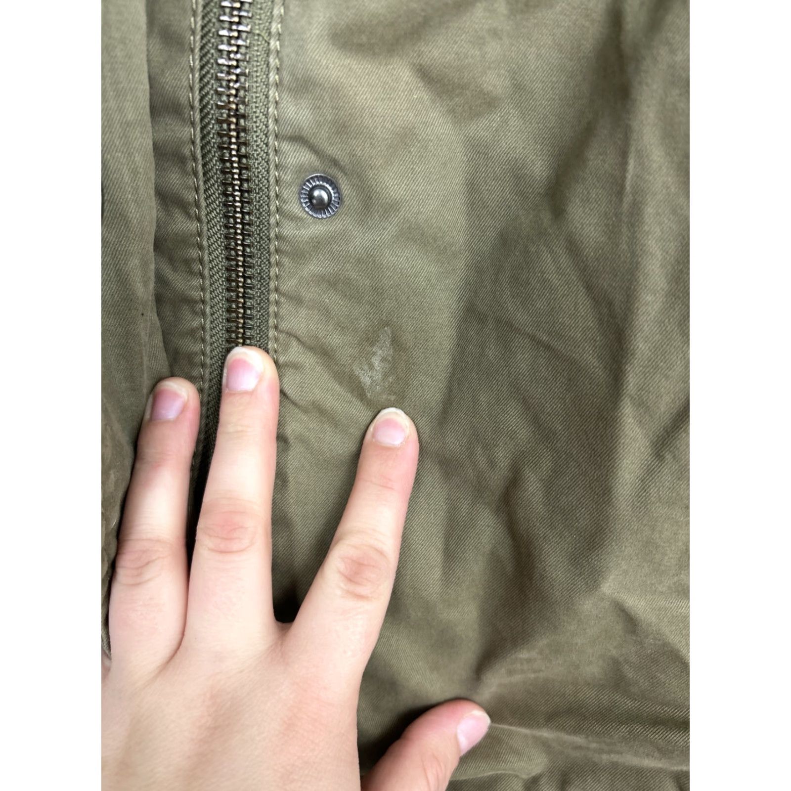 Banana Republic Banana Republic Coat Long Hooded Utility Parka Women's 2XS Petite Green Canvas Cotton Tan Pocketed Size XXS / US 00 / IT 34 - 7 Thumbnail