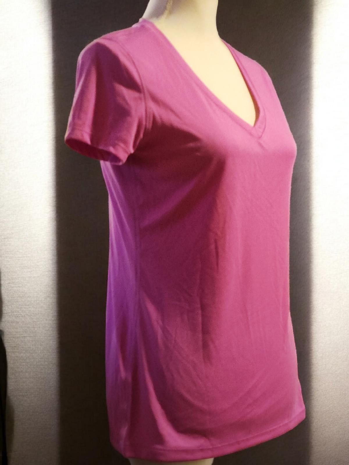 Champion Champion Duo Dry Women's V-Neck T-Shirt, Pink Size Small Size S / US 4 / IT 40 - 3 Thumbnail