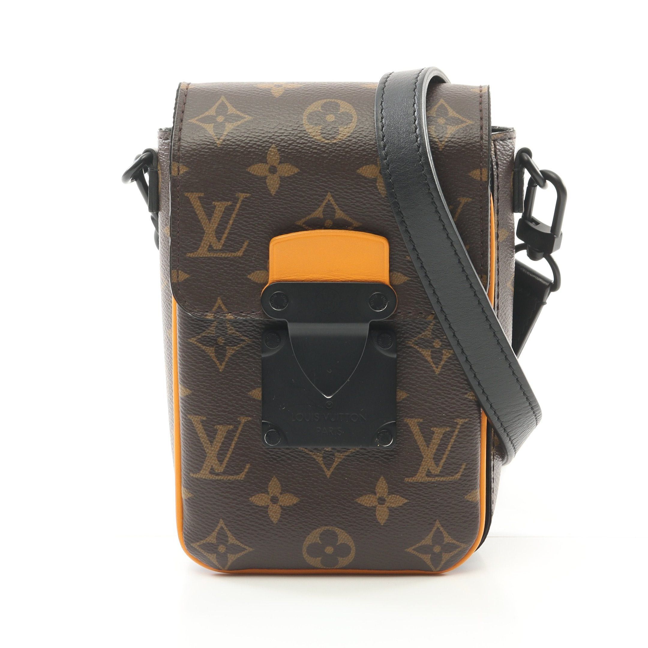 Louis Vuitton Louis Vuitton S-Lock Vertical Wearable Wallet Monogram Macassar Shoulder Bag Leather Brown Orange Size ONE SIZE - 1 Thumbnail
