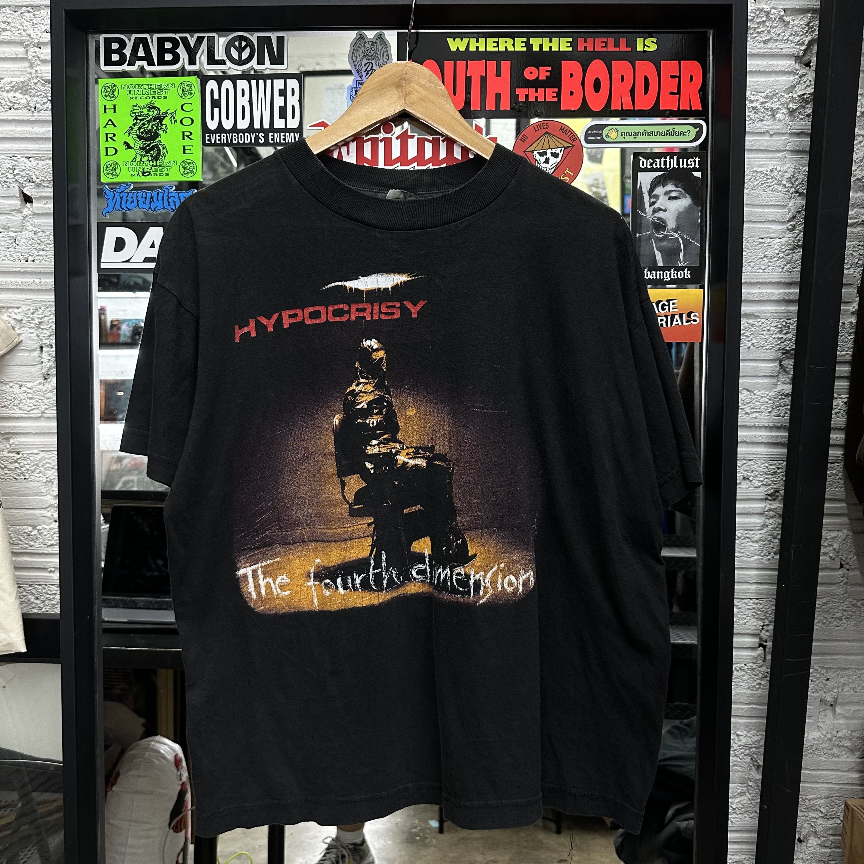 Band Tees HYPOCRISY The Fourth Dimension Rare Vintage 90s Size US XL / EU 56 / 4 - 1 Thumbnail