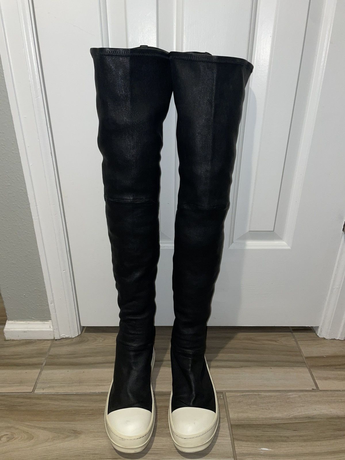 Rick Owens Rick Owens Over The Knee Leather Boots Size US 8 / IT 38 - 2 Thumbnail