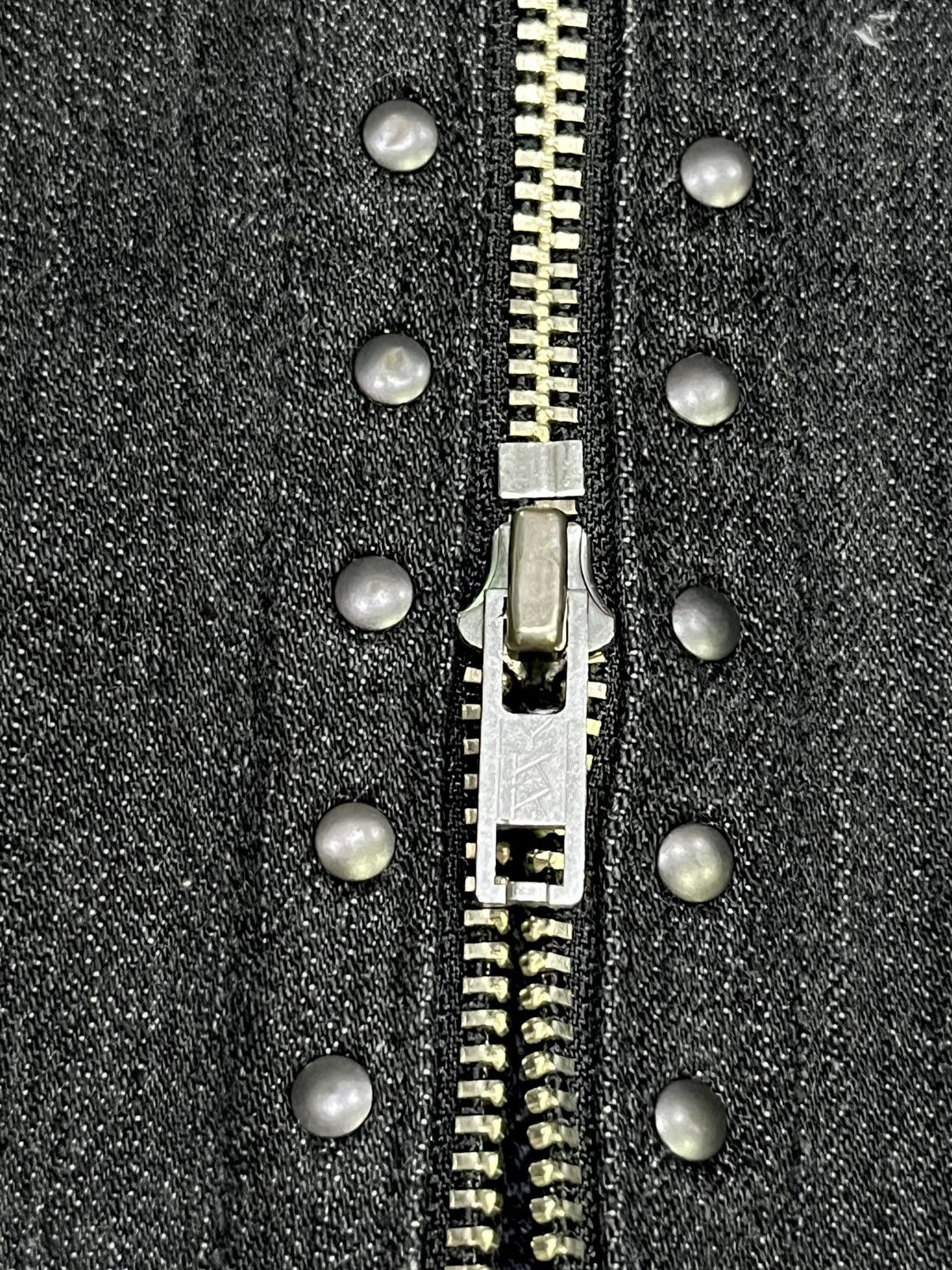 BIGI 🔥Vtg MOGA Punk Studded Long Zipper Stretchable Denim Flare Size 27" / US 4 / IT 40 - 6 Thumbnail