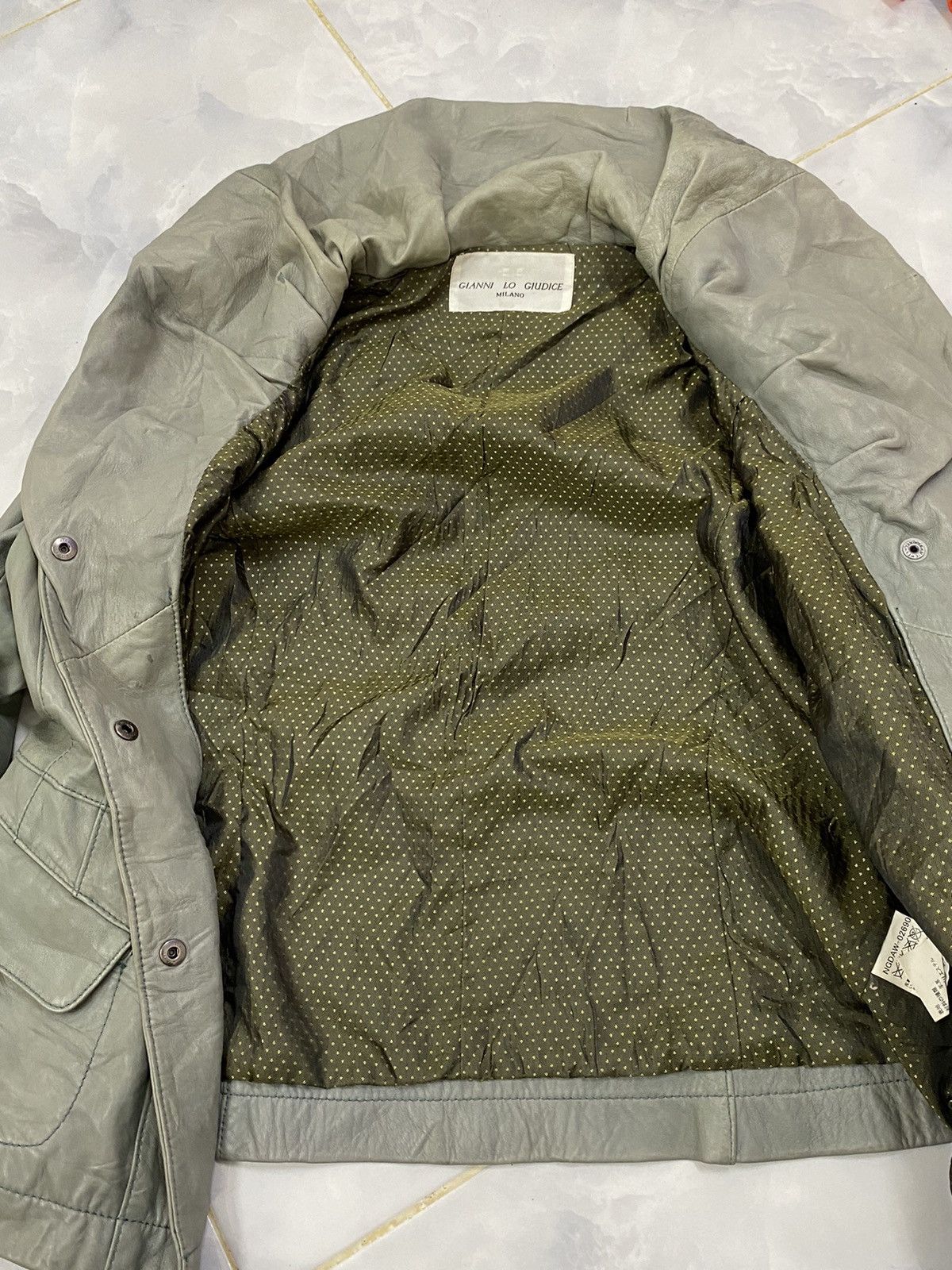 Gianni Valentino Vtg Gianni Lo Giudice Milano Leather Jacket Size M / US 6-8 / IT 42-44 - 7 Thumbnail