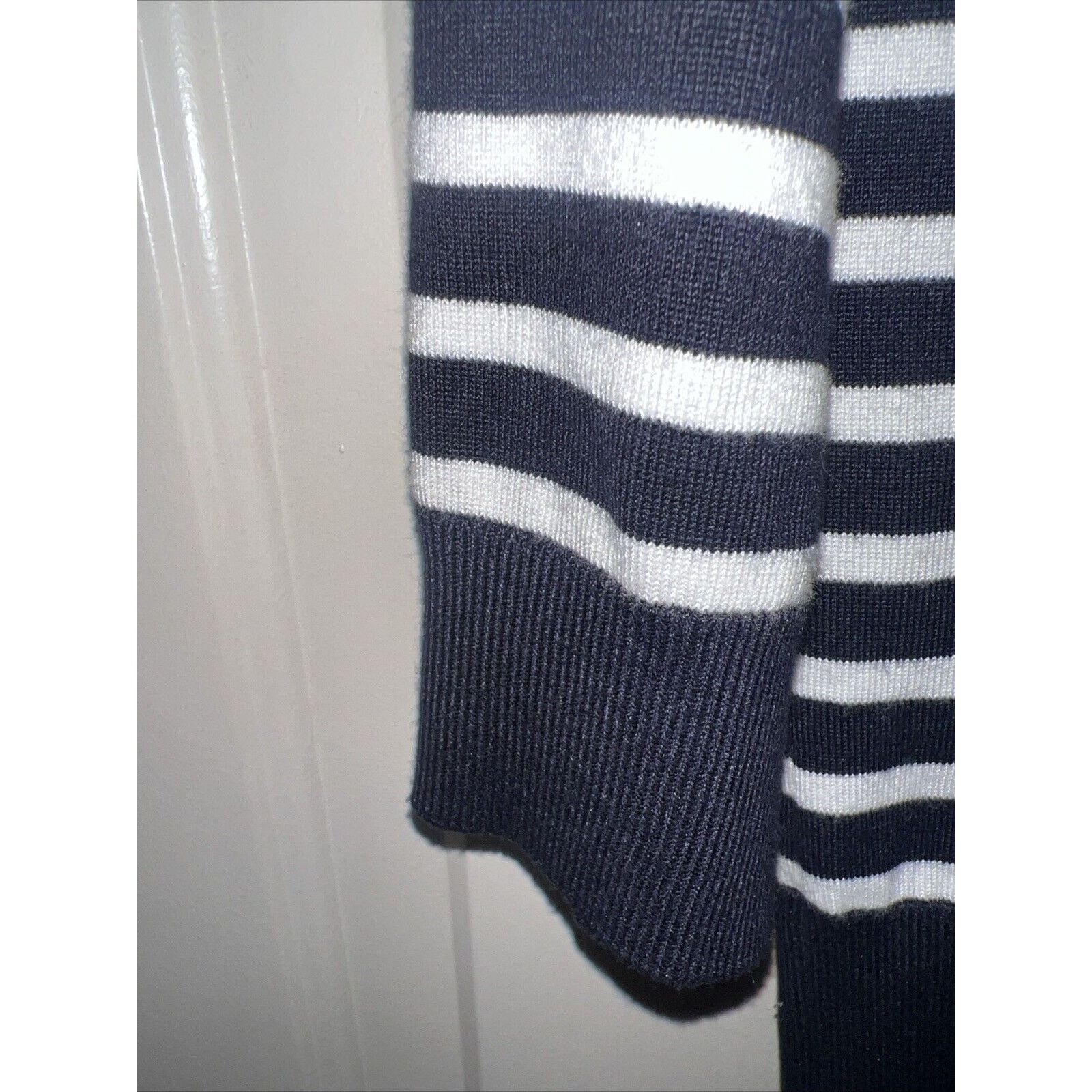 Tommy Hilfiger TOMMY HILFIGER Sweater Women's Medium Navy Striped Crewneck Size M / US 6-8 / IT 42-44 - 5 Thumbnail