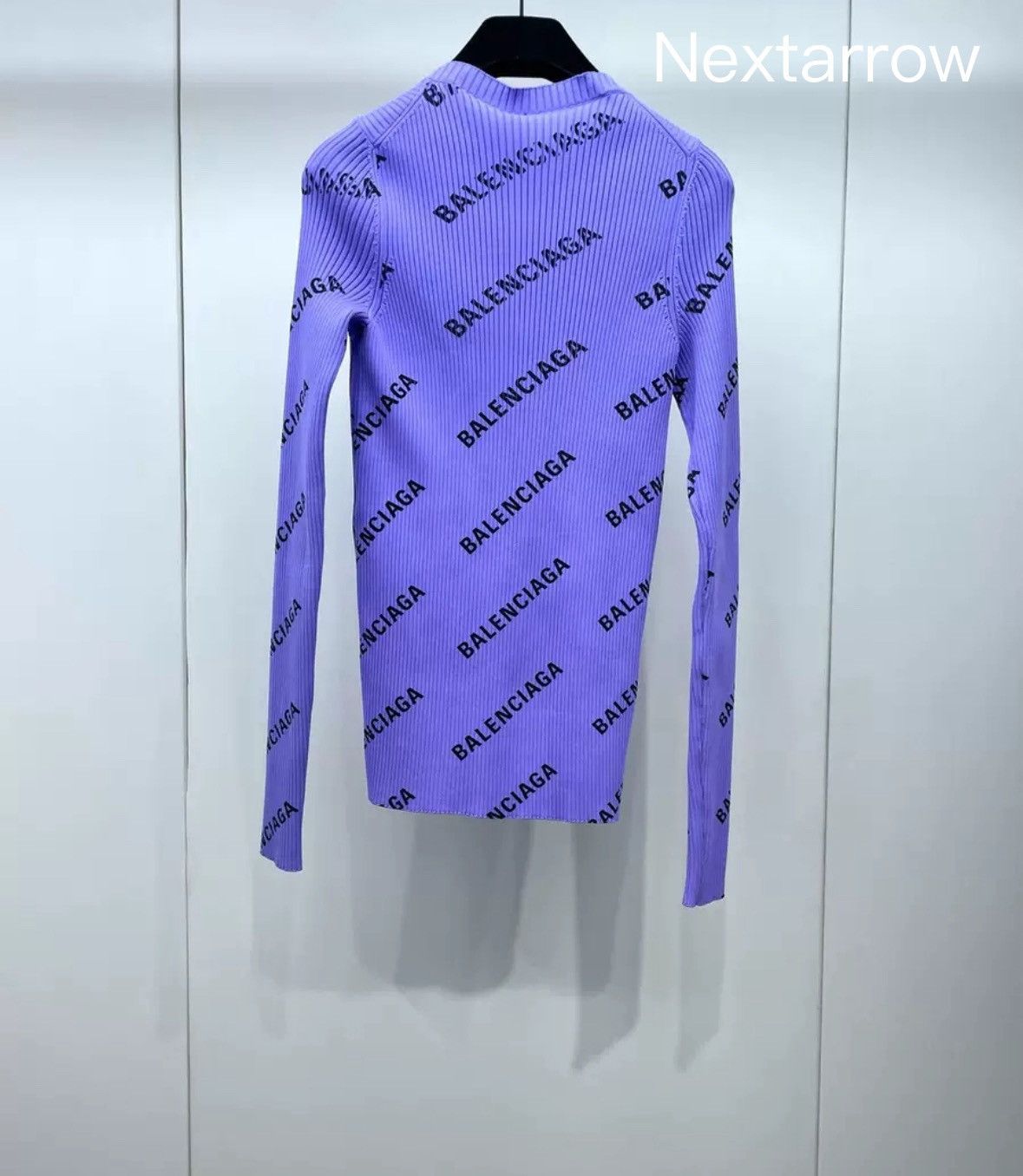 Balenciaga Balenciaga full logo knitted base shirt2412-Nextarrow Size US S / EU 44-46 / 1 - 2 Thumbnail