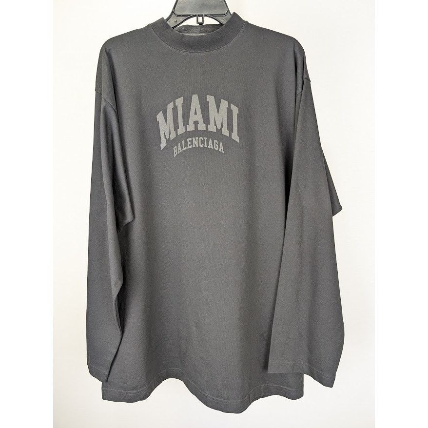 Balenciaga o1rshd1 Miami Oversized Long sleeve T-Shirt in Black