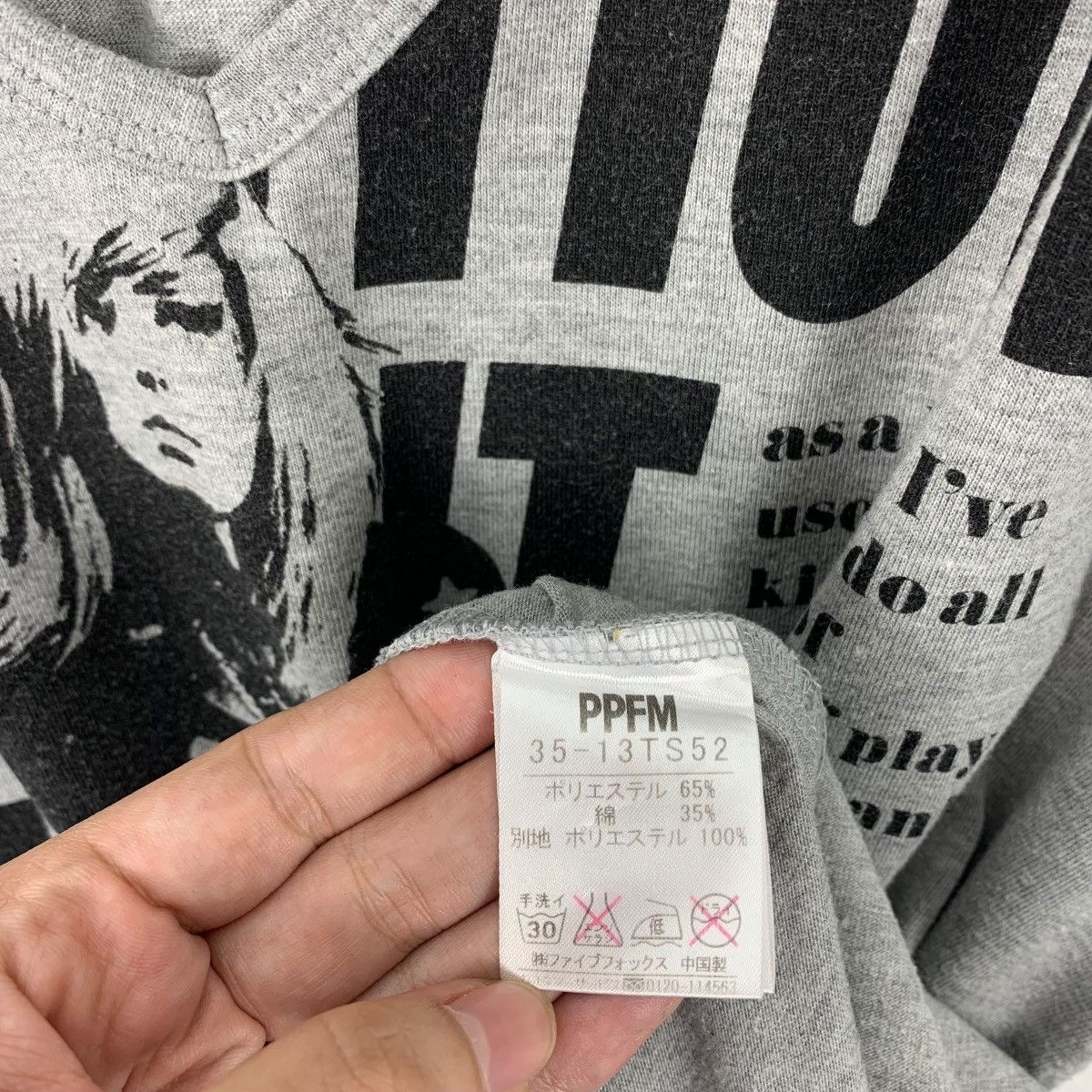 Japanese Brand PPFM V neck japanesebrand women printed tee Size L / US 10 / IT 46 - 8 Thumbnail