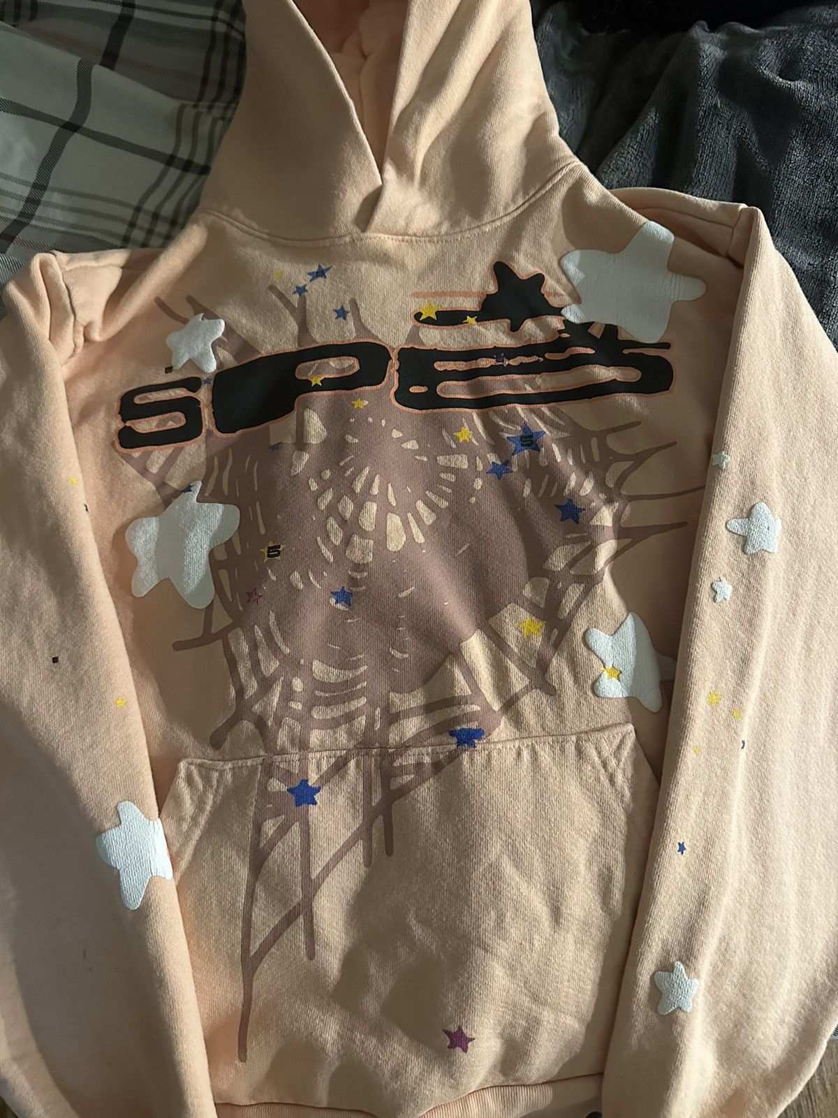 image of Spider Worldwide x Young Thug Sp5Der “Sp5 Bellini Hoodie” in Orange, Men's (Size Small)