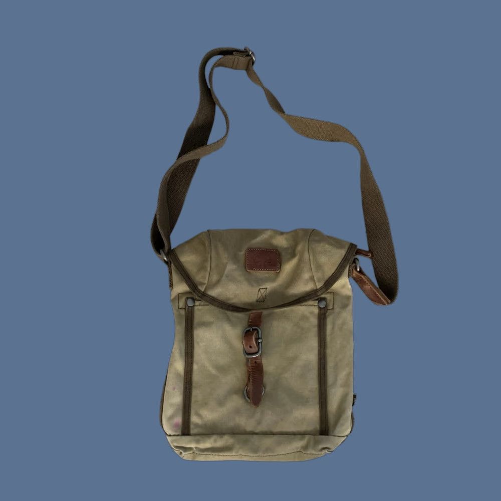 Vintage VINTAGE TSD Crossbody Bag Forest Flap Messenger Tan Canvas Brown Leather Trim Women Size ONE SIZE - 1 Thumbnail