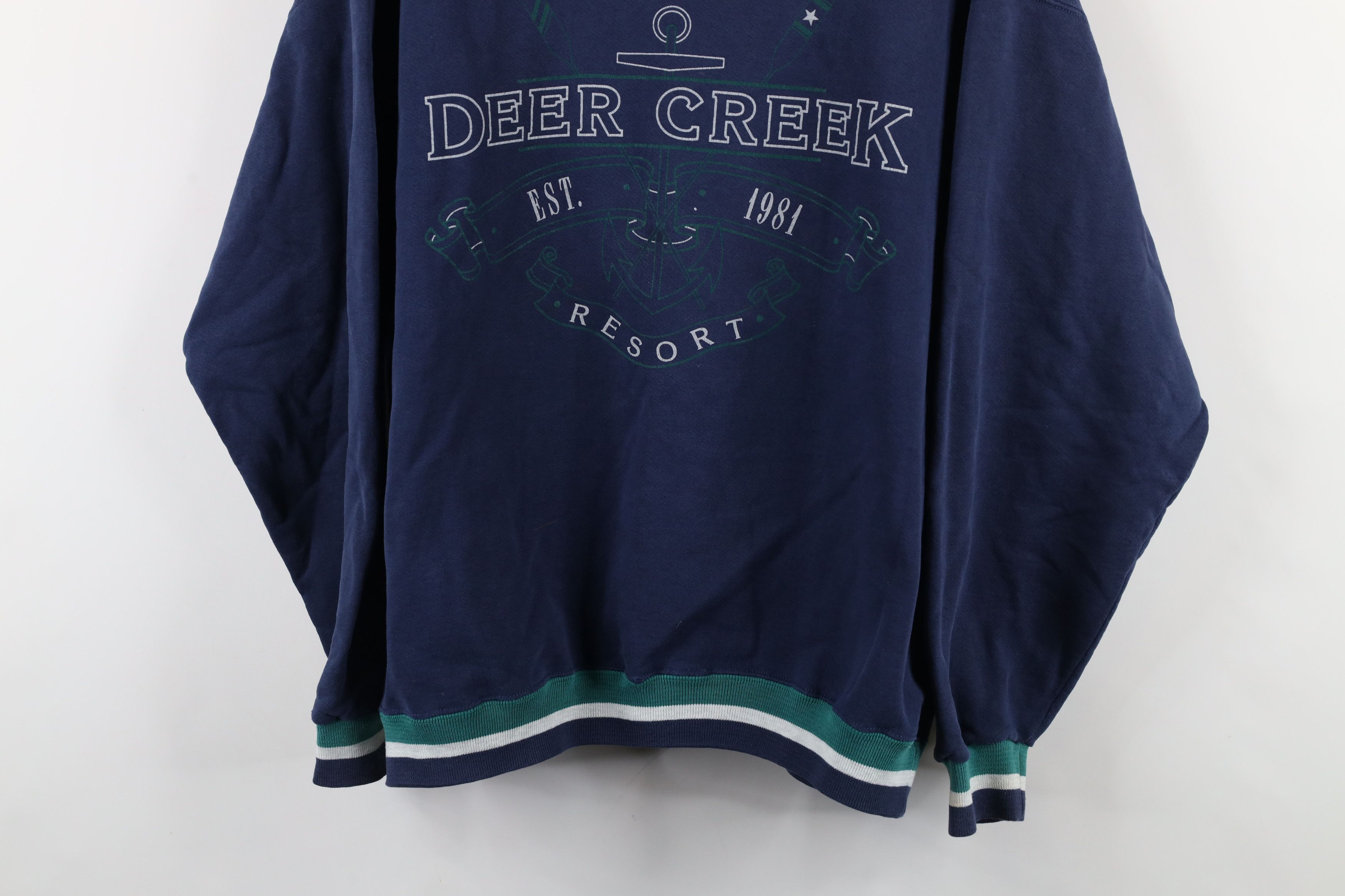 Vintage Vintage 90s Streetwear Creek Resort Heavy Sweatshirt USA Size US L / EU 52-54 / 3 - 3 Thumbnail