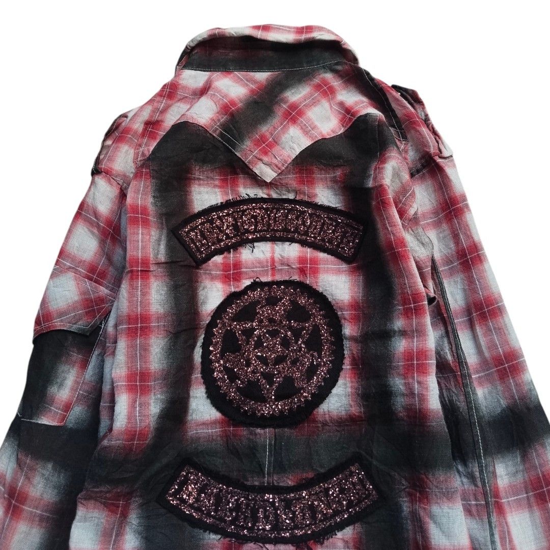 Le Grande Bleu (L.G.B.) Francist Morks paint spray plaid shirts Size US M / EU 48-50 / 2 - 3 Thumbnail