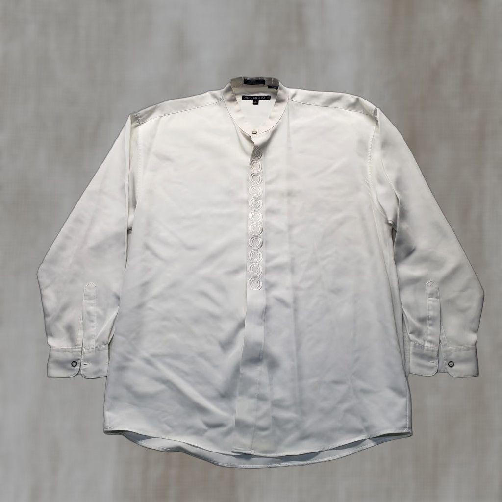 Jordan Craig Jordan Craig Legacy Edition Shirt Men L White Solid Button-Up Long Sleeve Casual 16 16.5 Size US L / EU 52-54 / 3 - 1 Thumbnail
