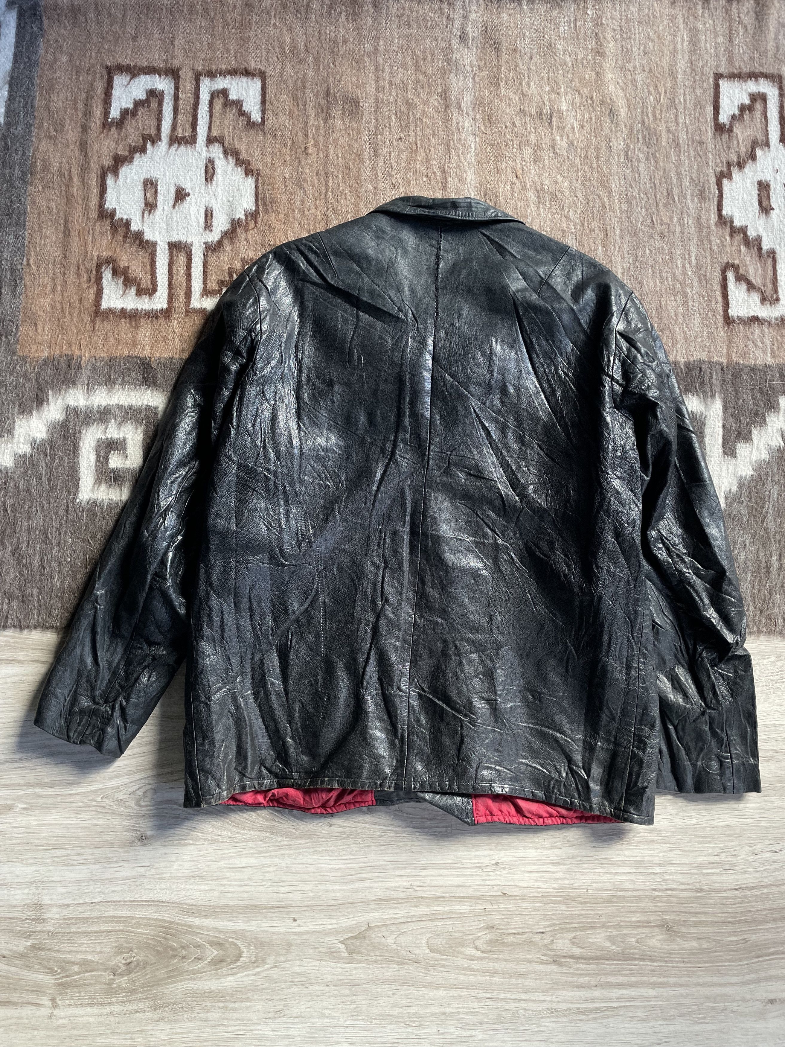 Vintage Akta Getskinn Vintage 40s 50s Military Leather Jacket 7928AC Size US L / EU 52-54 / 3 - 8 Thumbnail