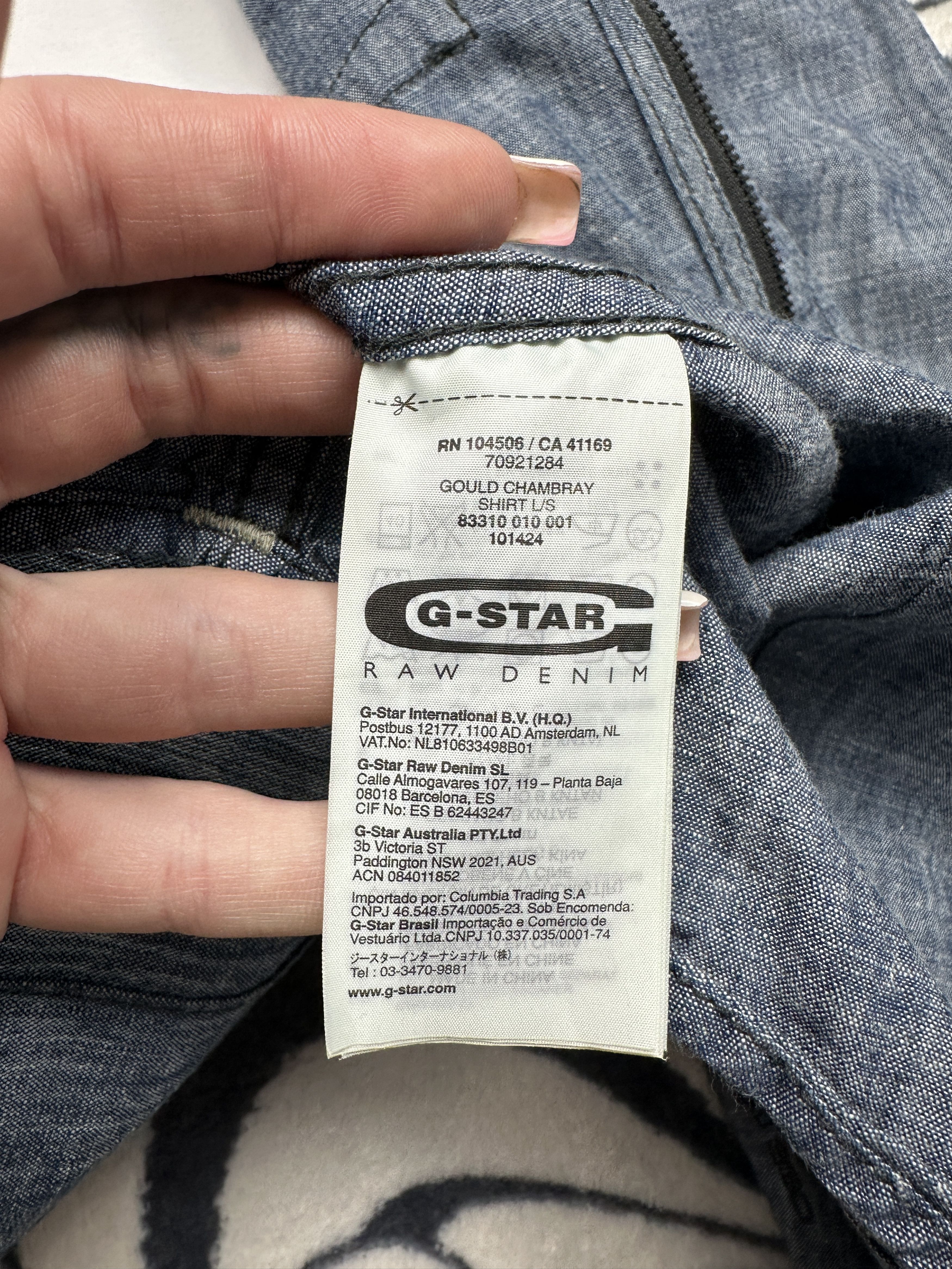 G-Star G Star Raw Mens Gould Chambray Denim Overshirt Shirt Size US L / EU 52-54 / 3 - 5 Thumbnail