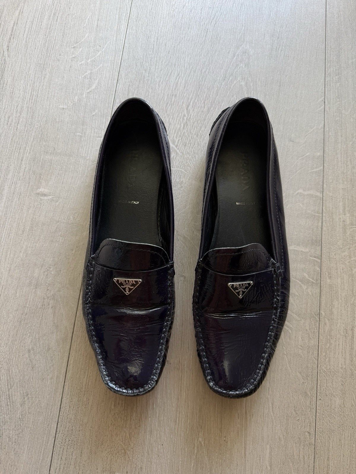 Prada Prada Vintage Purple Patent leather Flats Loafers Size US 10 / IT 40 - 4 Thumbnail