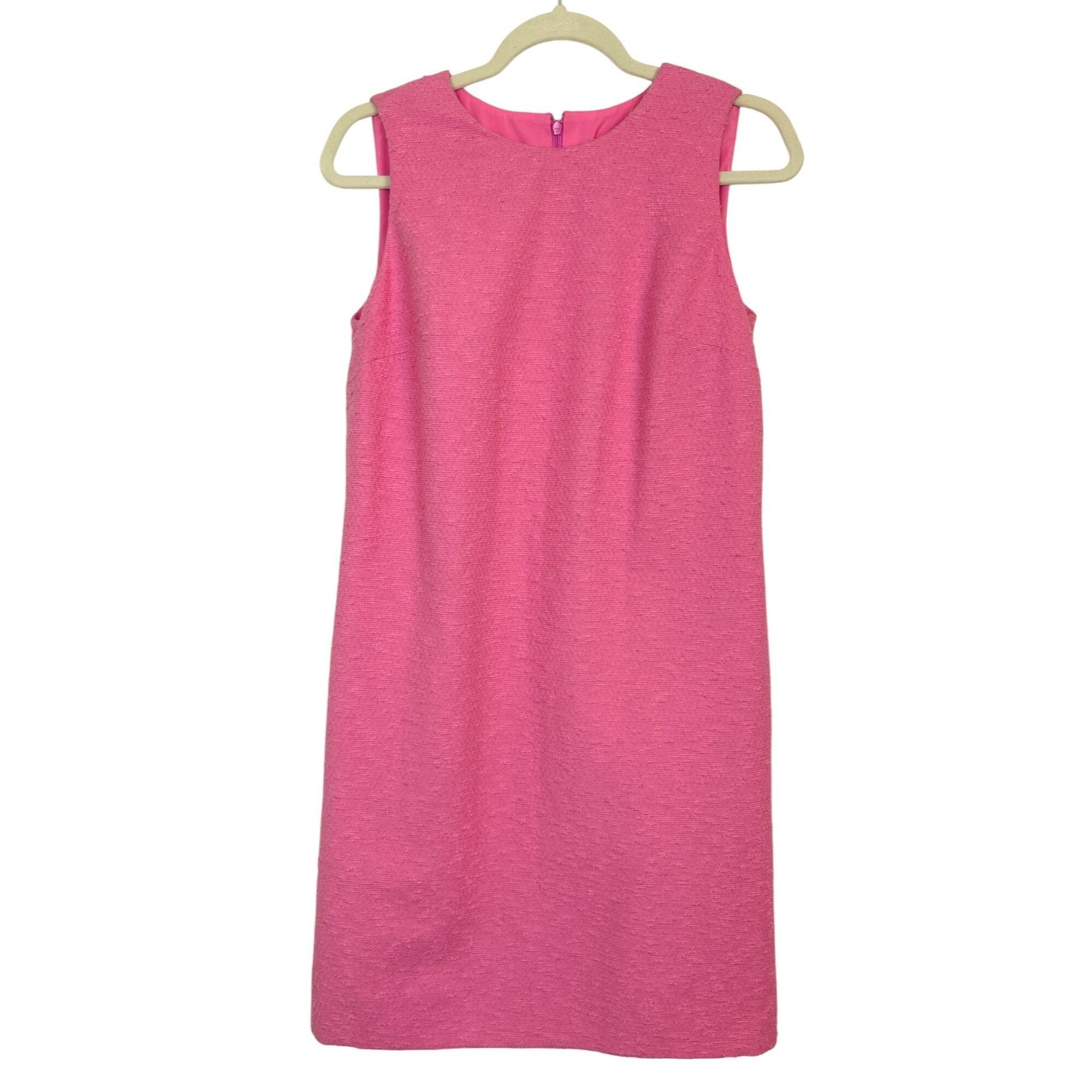 Carolina Herrera Carolina Herrera Boucle Sleeveless Shift Dress in Candy Pink Size S / US 4 / IT 40 - 1 Thumbnail