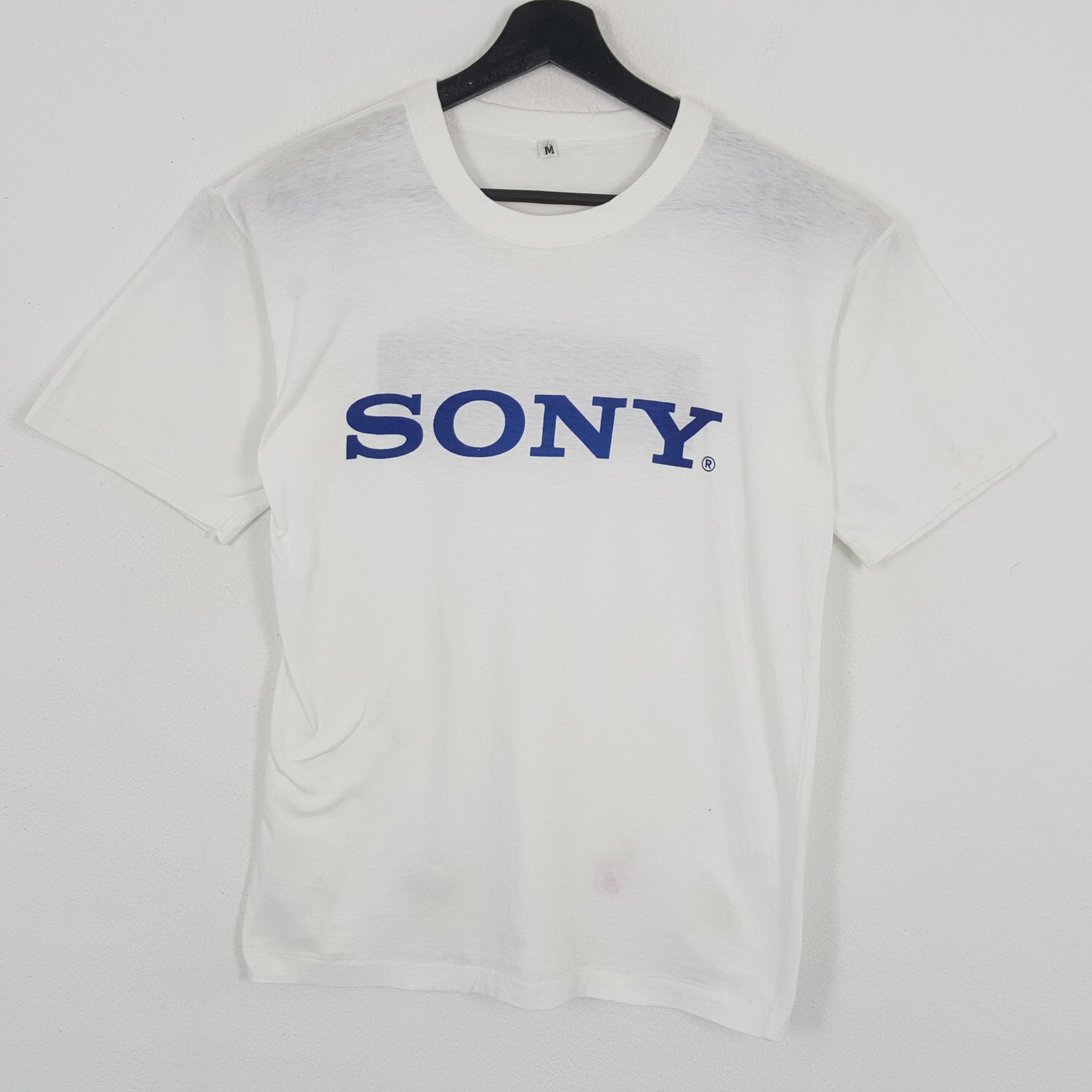 Sony × Vintage SONY TRINITRON Center Spellout Design Tshirt Size US M / EU 48-50 / 2 - 1 Thumbnail