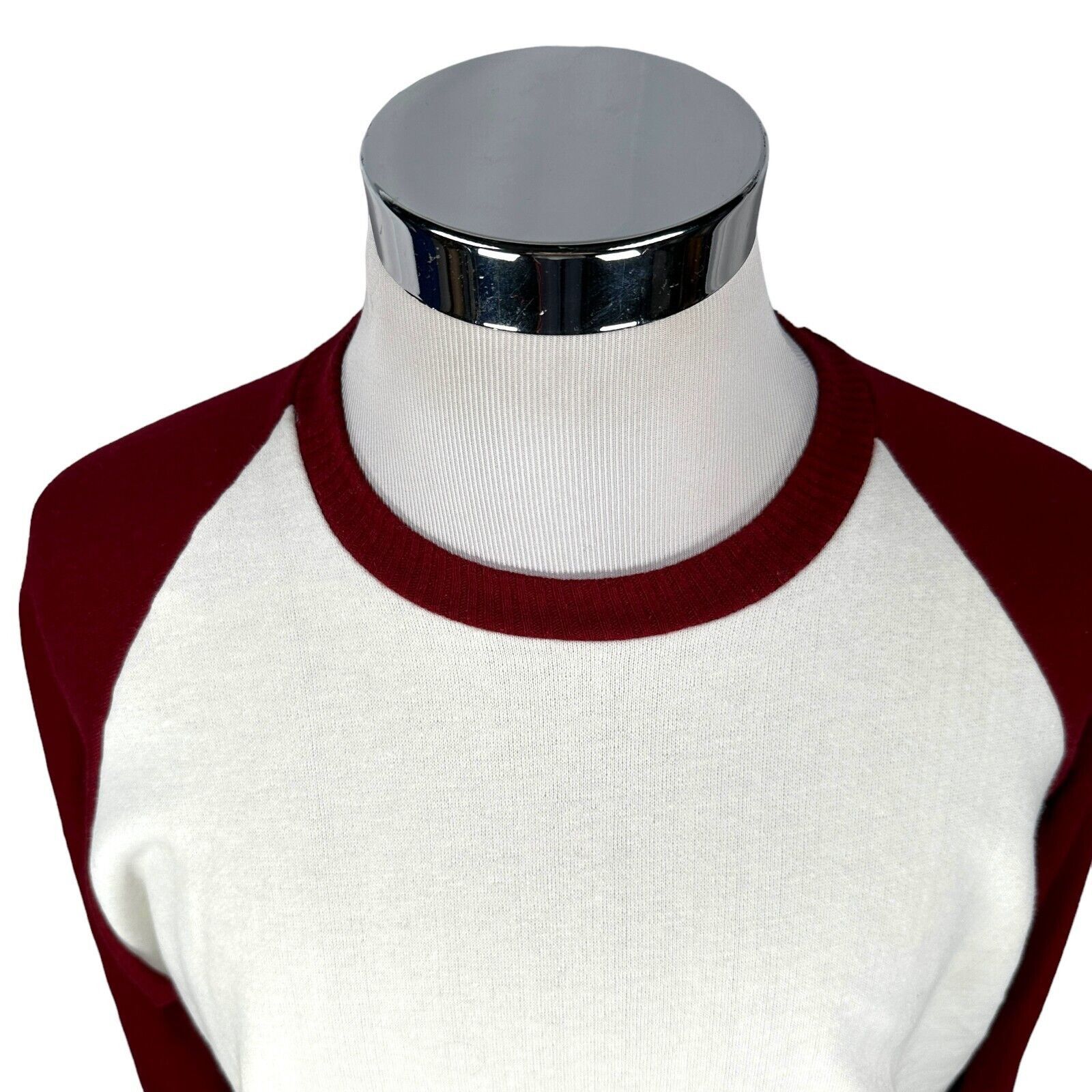 The Unbranded Brand Campus Sports Sweatshirt Men's XL White Burgundy Long Sleeve Size US XL / EU 56 / 4 - 2 Thumbnail