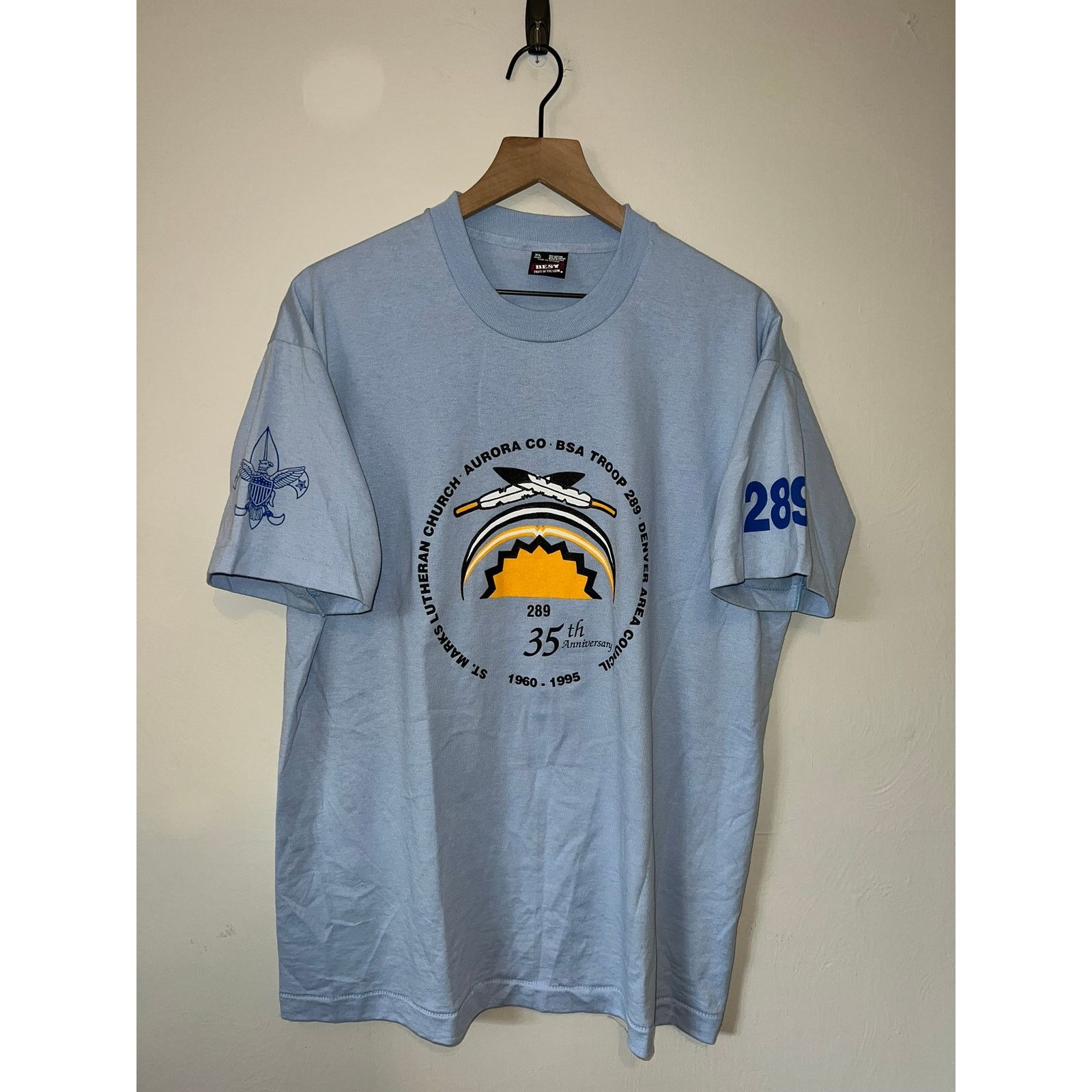 Fruit Of The Loom Vintage Jesus Shirt St. marks Lutheran Church Top 10 Reasons Size US XL / EU 56 / 4 - 1 Thumbnail