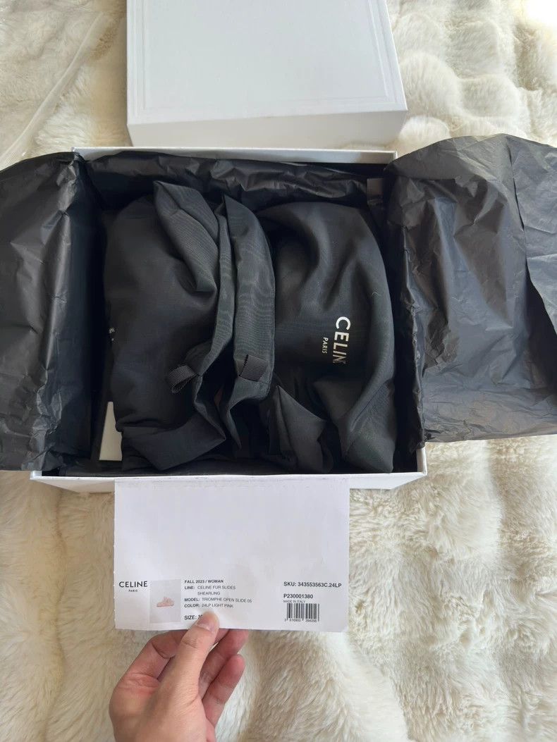 Celine Celine Arc de Triomphe Fur Slippers Size US 4.5 / IT 34.5 - 9 Thumbnail