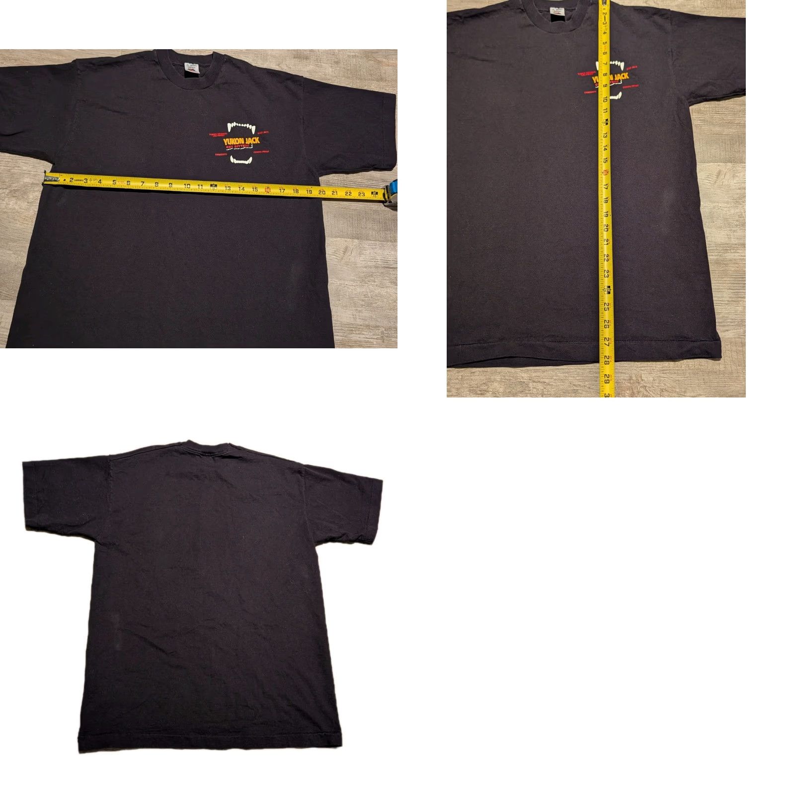 Fruit Of The Loom VINTAGE Yukon Jack Alcohol Promo Tee Shirt Mens T-Shirt Black L Fruit of the Loom 90s 80s USA Crew Neck Short Sleeve Cotton Size US L / EU 52-54 / 3 - 8 Thumbnail