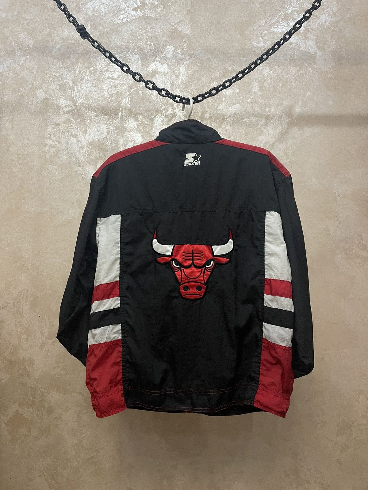 NBA Vintage Deadstock Starter Chicago Bulls Track Jacket M/L Size US XL / EU 56 / 4 - 2 Thumbnail
